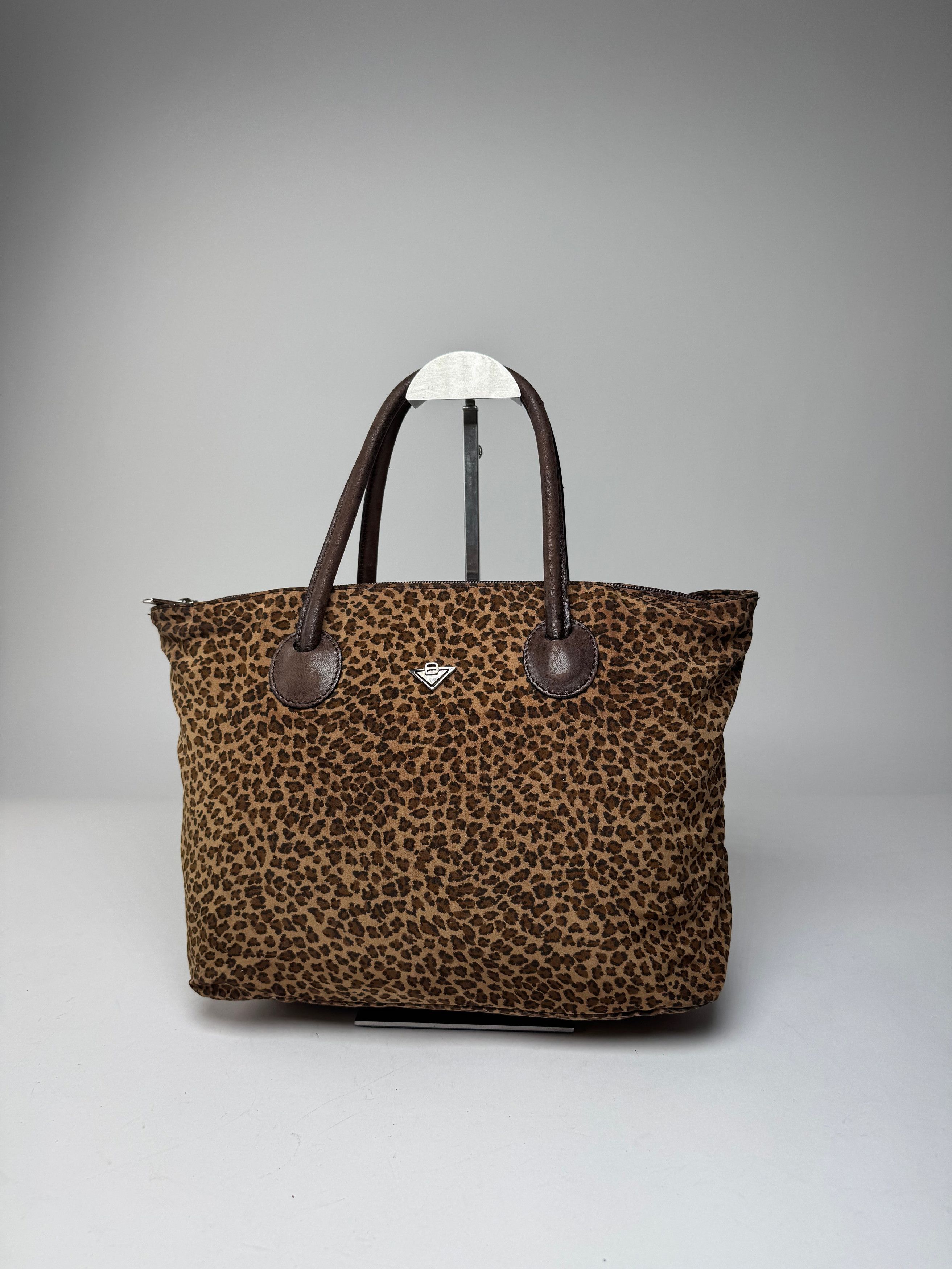 Bottega Veneta Vintage Polyester Handbag Leopard Brown Size ONE SIZE - 7 Thumbnail