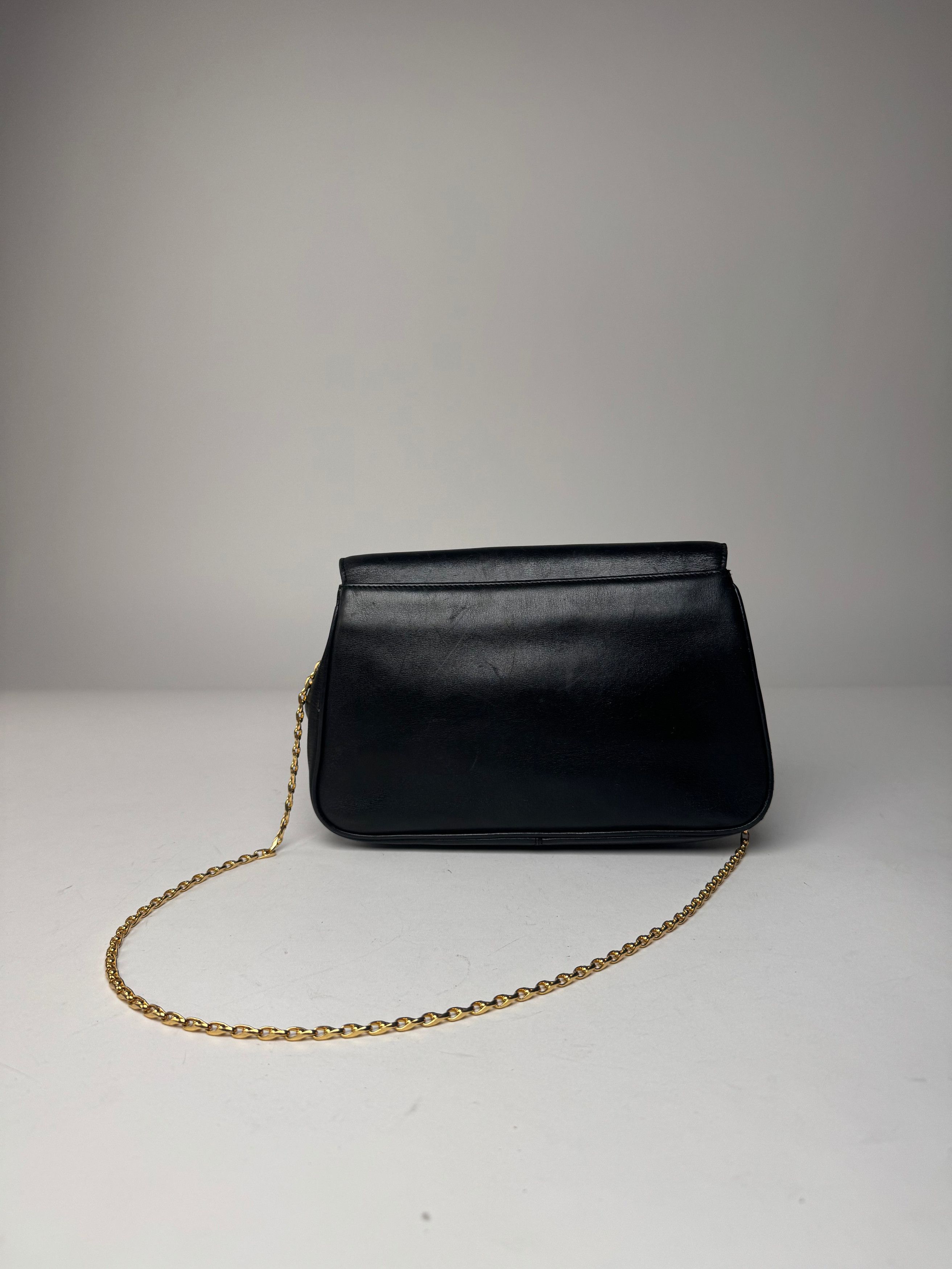 Givenchy Vintage Chain Logo Leather Bag Black Size ONE SIZE - 2 Thumbnail