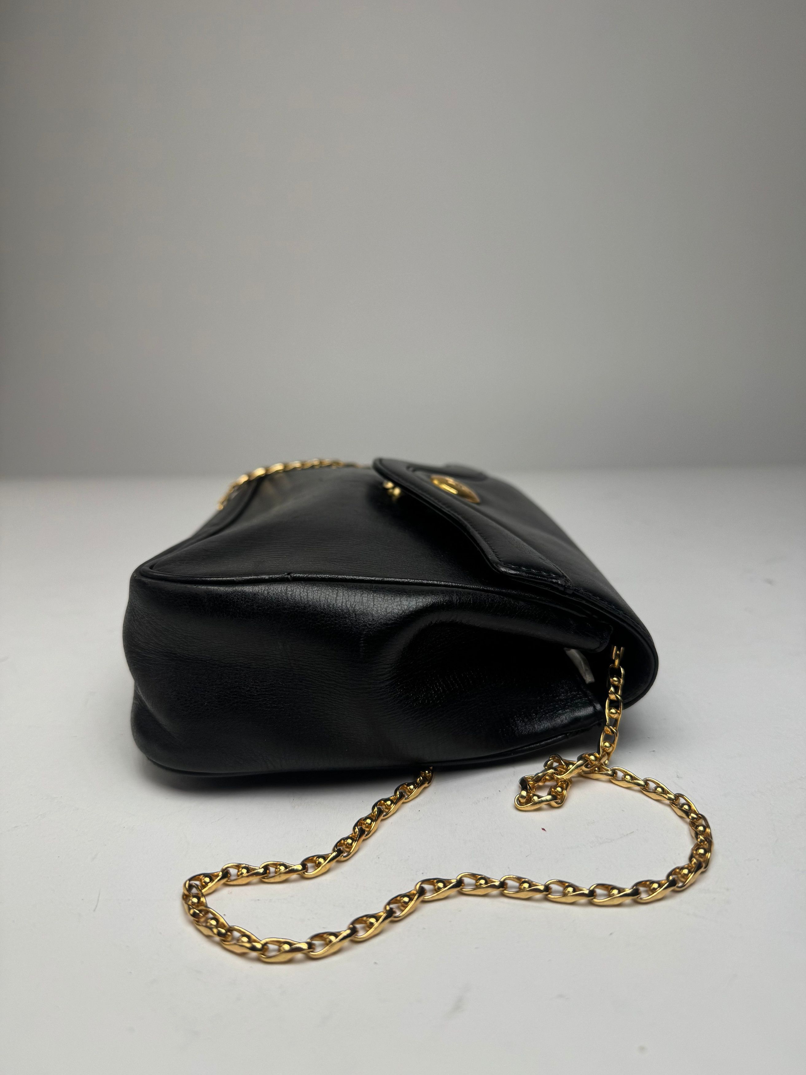 Givenchy Vintage Chain Logo Leather Bag Black Size ONE SIZE - 6 Thumbnail