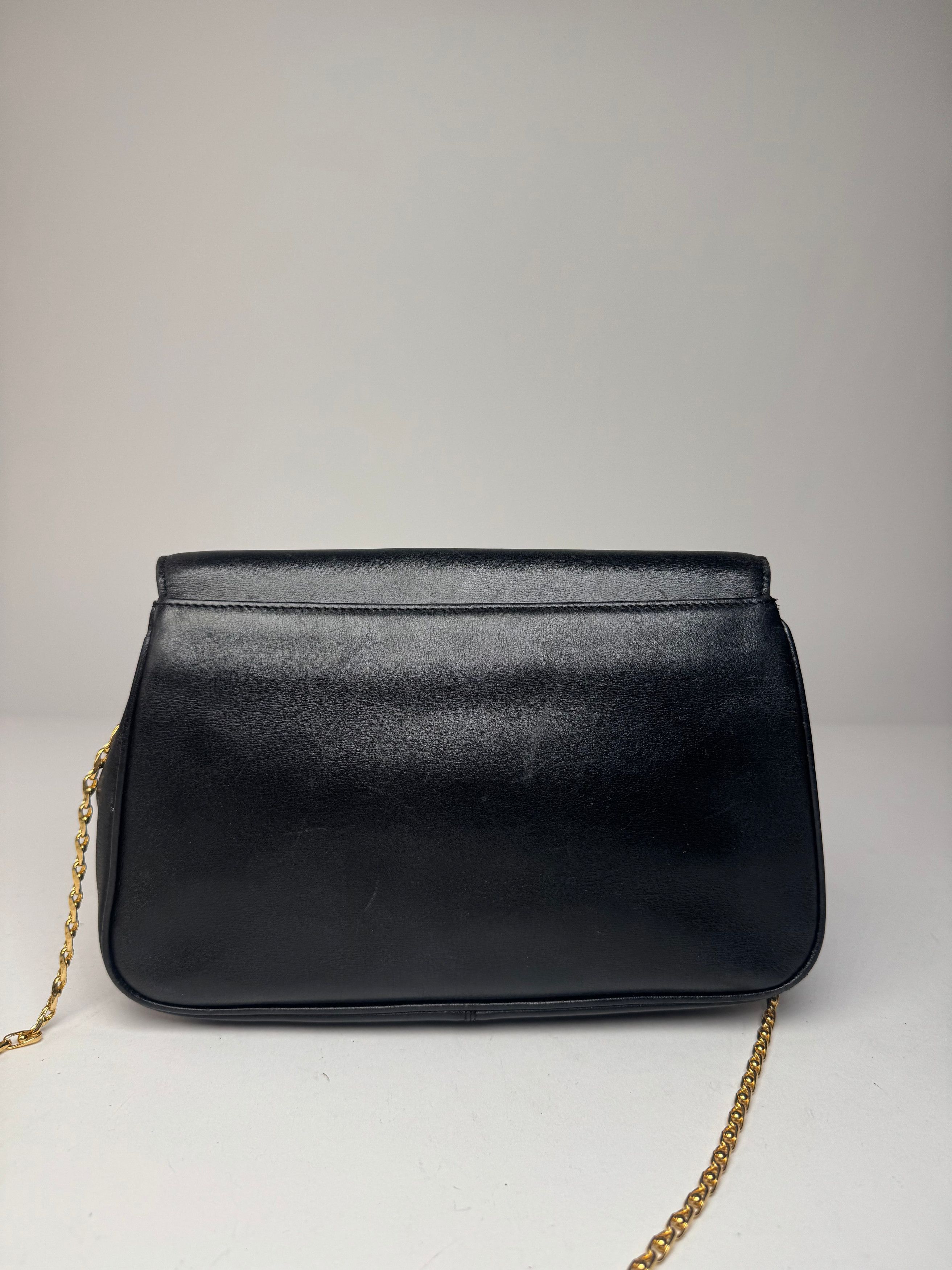 Givenchy Vintage Chain Logo Leather Bag Black Size ONE SIZE - 10 Thumbnail