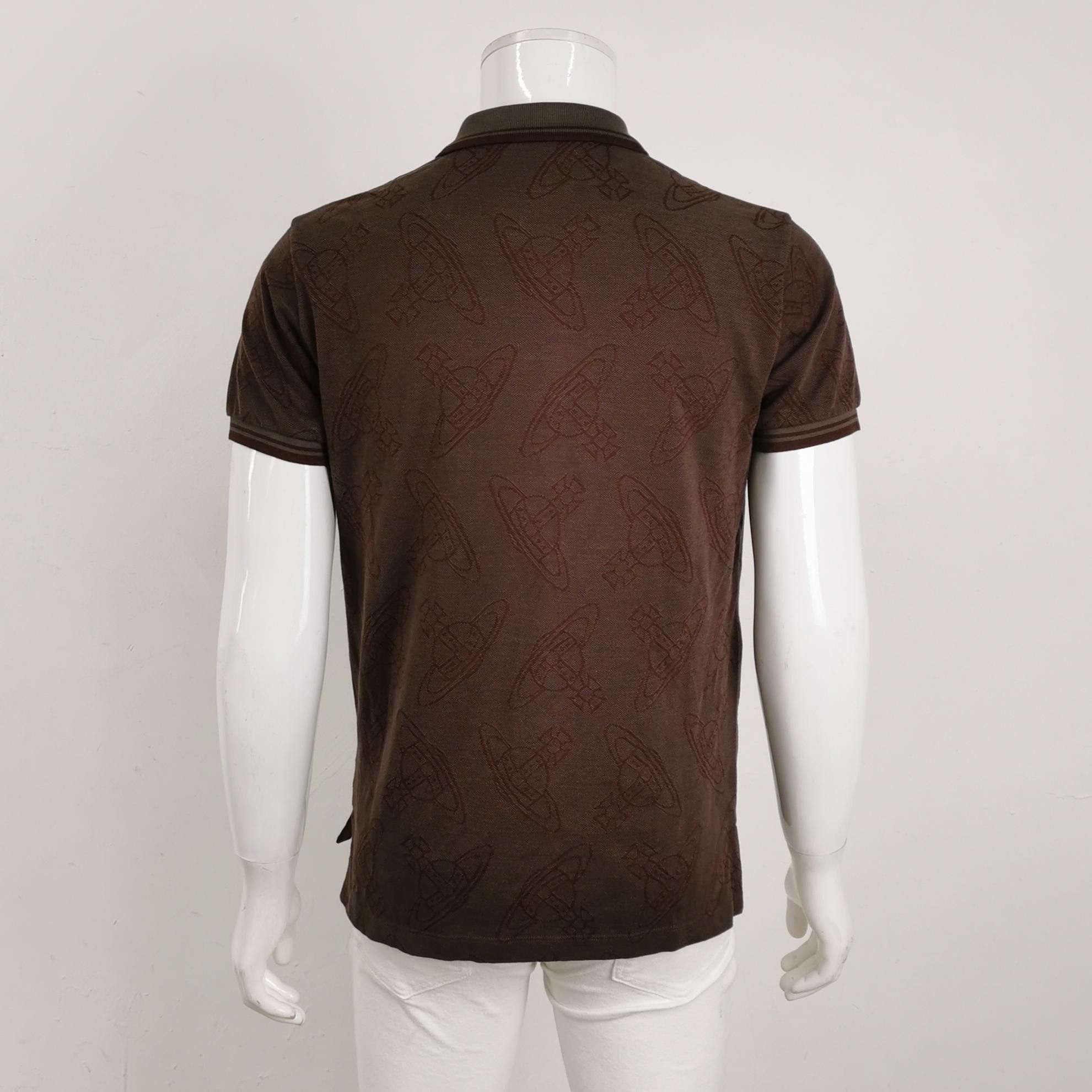 Vivienne Westwood Vivienne Westwood Brown Saturn Logo Polo T-Shirt M Size US M / EU 48-50 / 2 - 4 Thumbnail