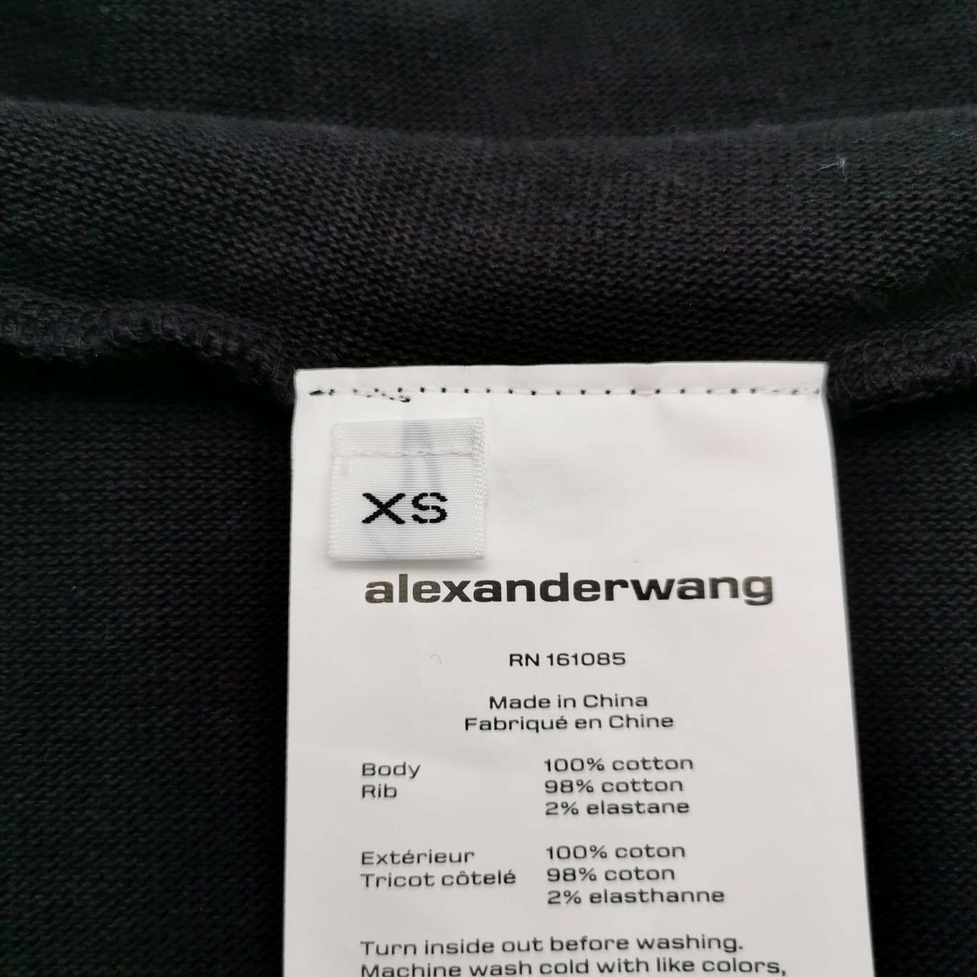 Alexander Wang Alexander Wang XS Logo Short-Sleeve Cotton T-Shirt Size US XS / EU 42 / 0 - 12 Thumbnail