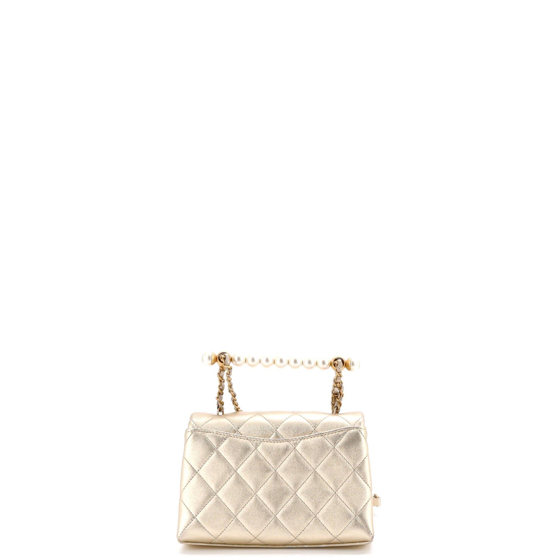 Chanel Chic Pearls Handle Flap Bag Size ONE SIZE - 3 Thumbnail