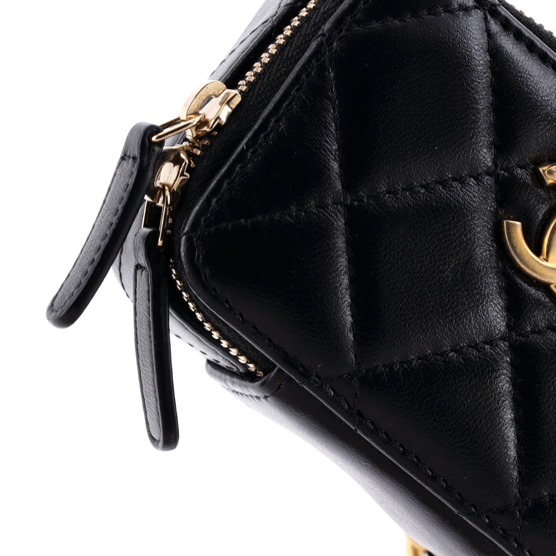 Chanel Lacquered Metal CC Zip Around Card Holder on Chain Size ONE SIZE - 6 Thumbnail