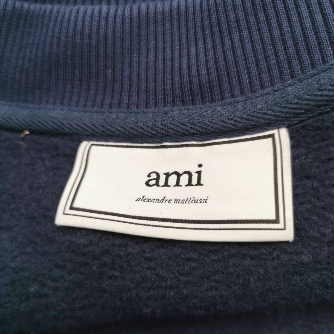 AMI Ami Alexandre Mattiussi Navy Ribbed Sweater Size US S / EU 44-46 / 1 - 2 Thumbnail