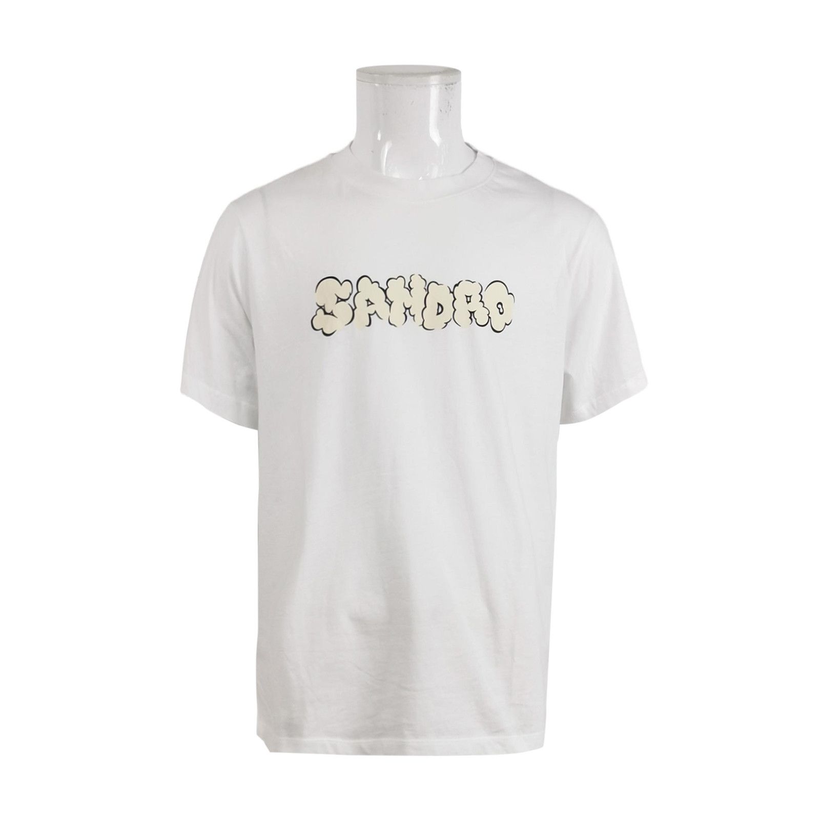 Sandro Sandro Cotton Logo Crew Neck T-Shirt XL Size US XL / EU 56 / 4 - 2 Thumbnail