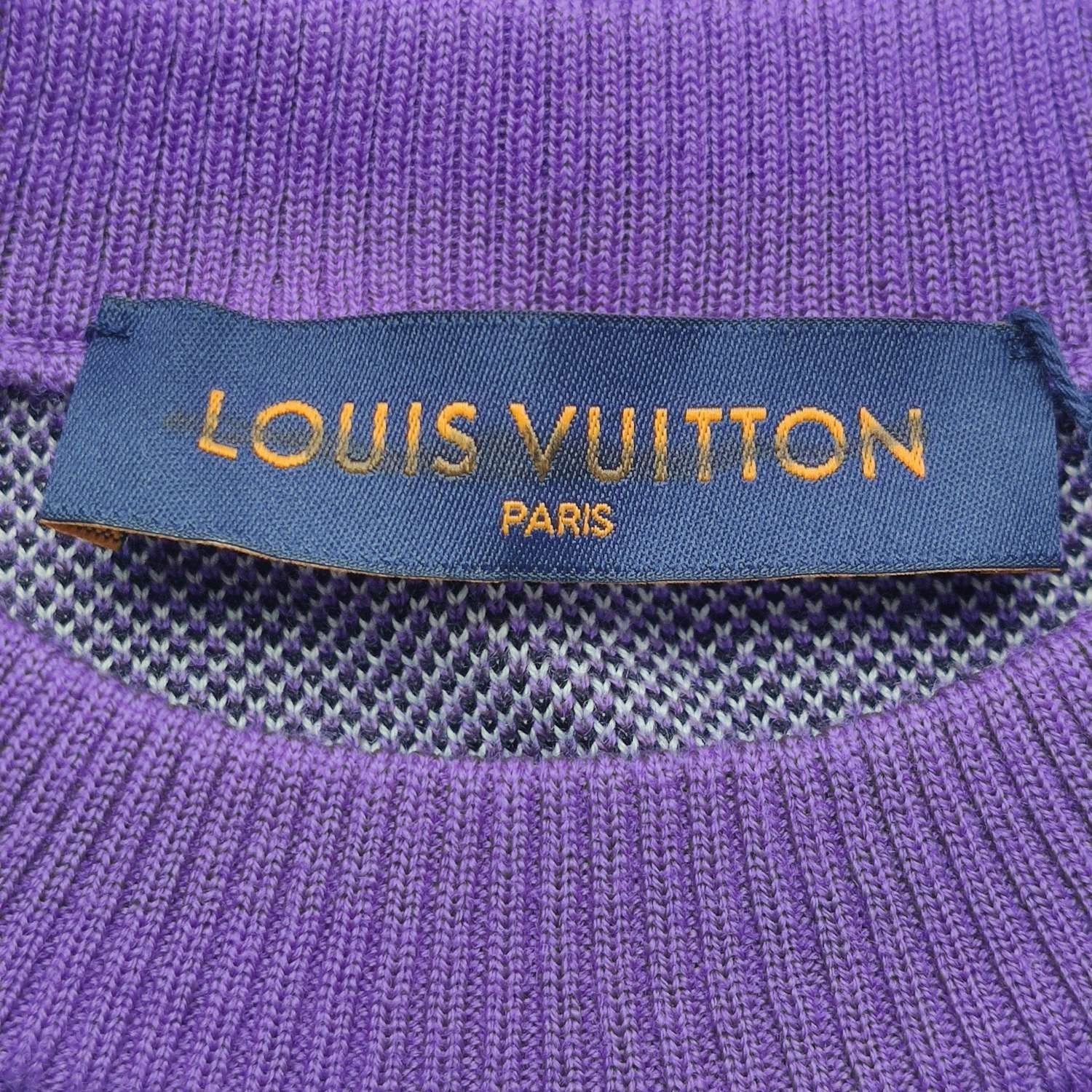 Louis Vuitton Louis Vuitton Purple Wool Logo Sweater XS Size US XS / EU 42 / 0 - 9 Thumbnail
