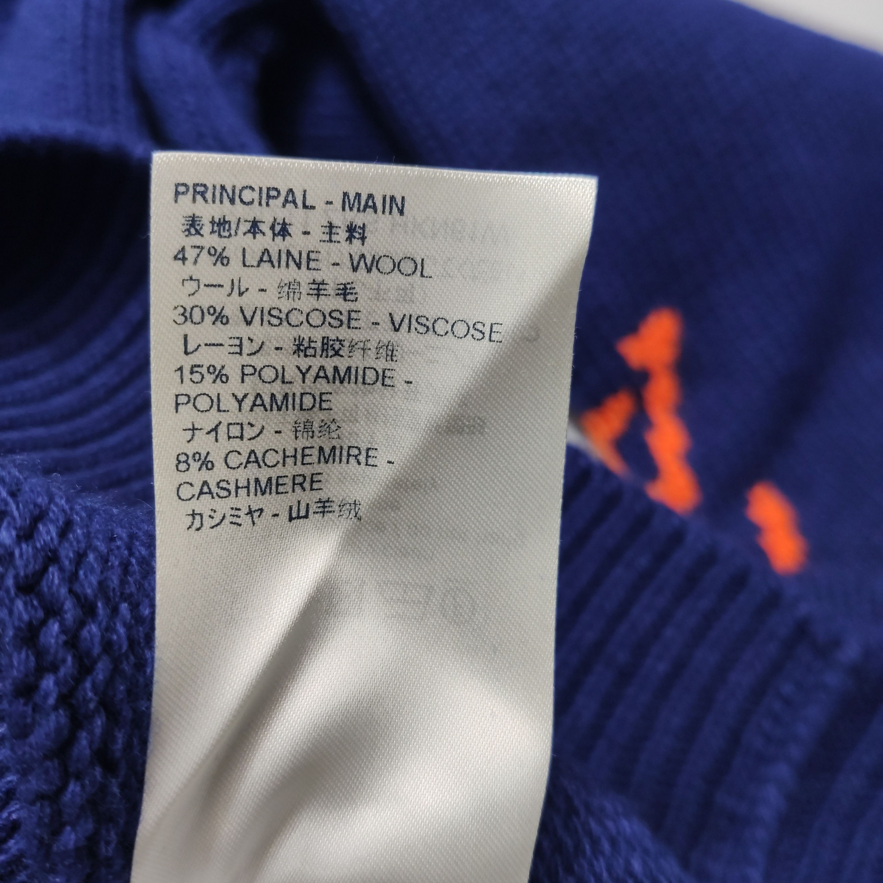 Louis Vuitton Louis Vuitton Blue Checkered V-Neck Sweater L Size US L / EU 52-54 / 3 - 18 Thumbnail