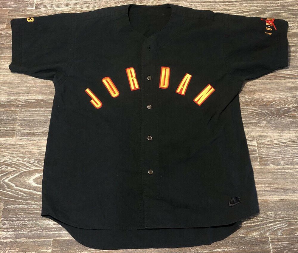 Vintage Rare Nike Air Michael Jordan Baseball Button up Jersey -   Denmark