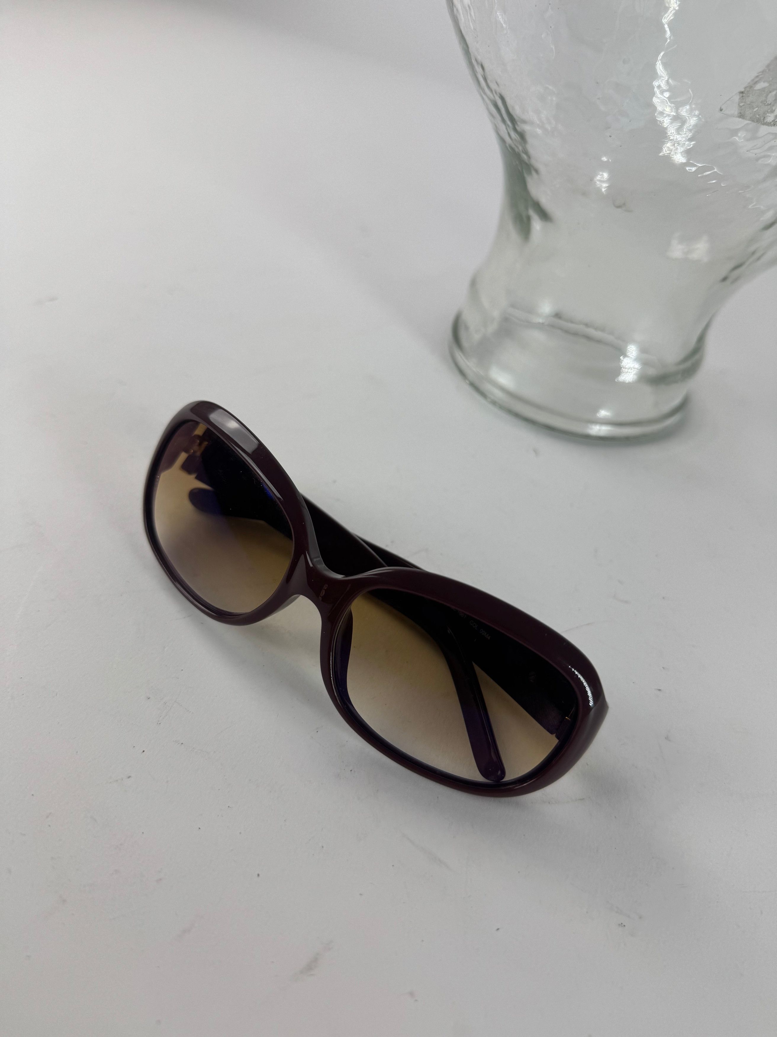 Celine Vintage Paris Triomphe Logo Sunglasses Purple Size ONE SIZE - 12 Thumbnail