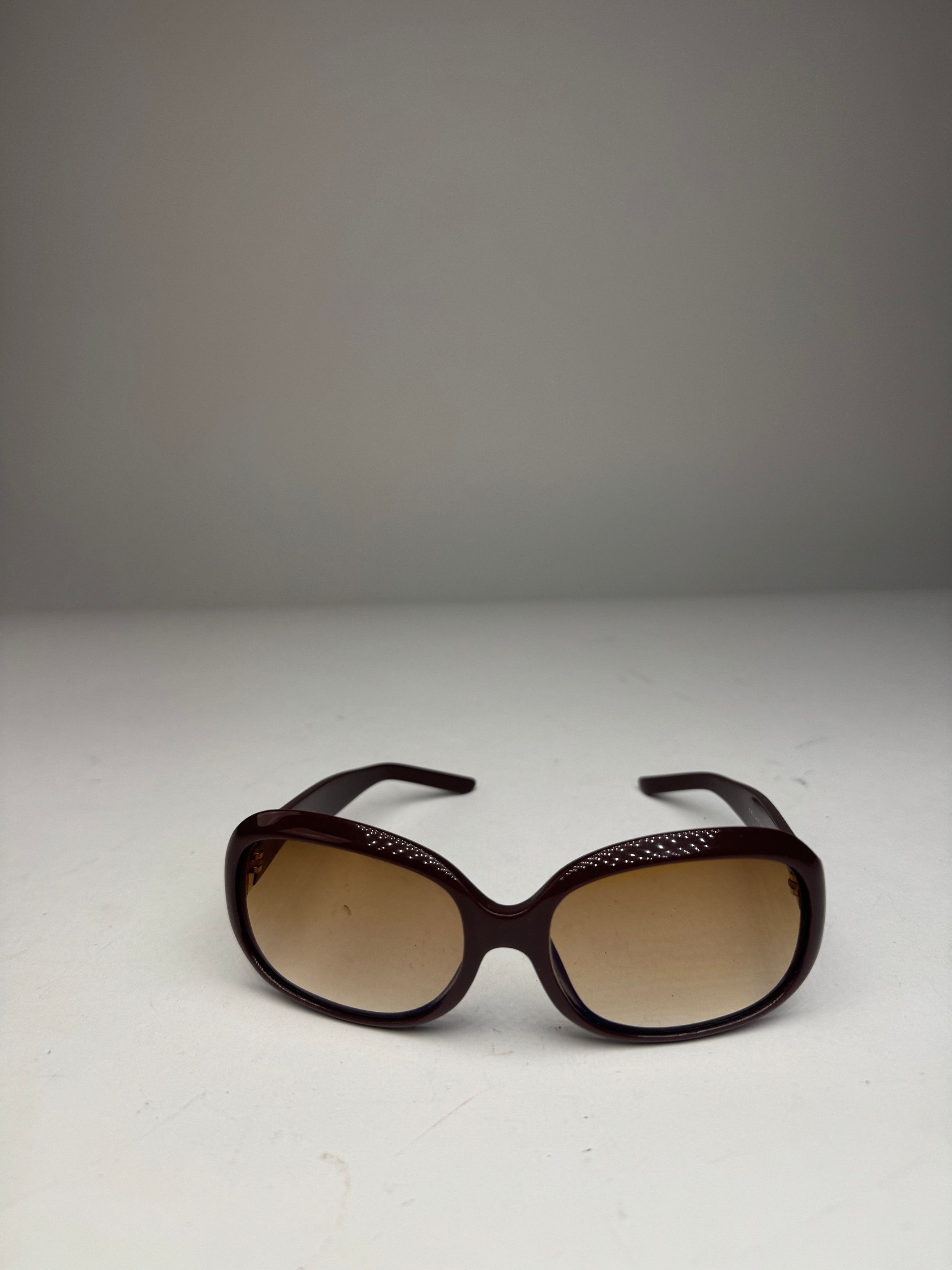 Celine Vintage Paris Triomphe Logo Sunglasses Purple Size ONE SIZE - 4 Thumbnail