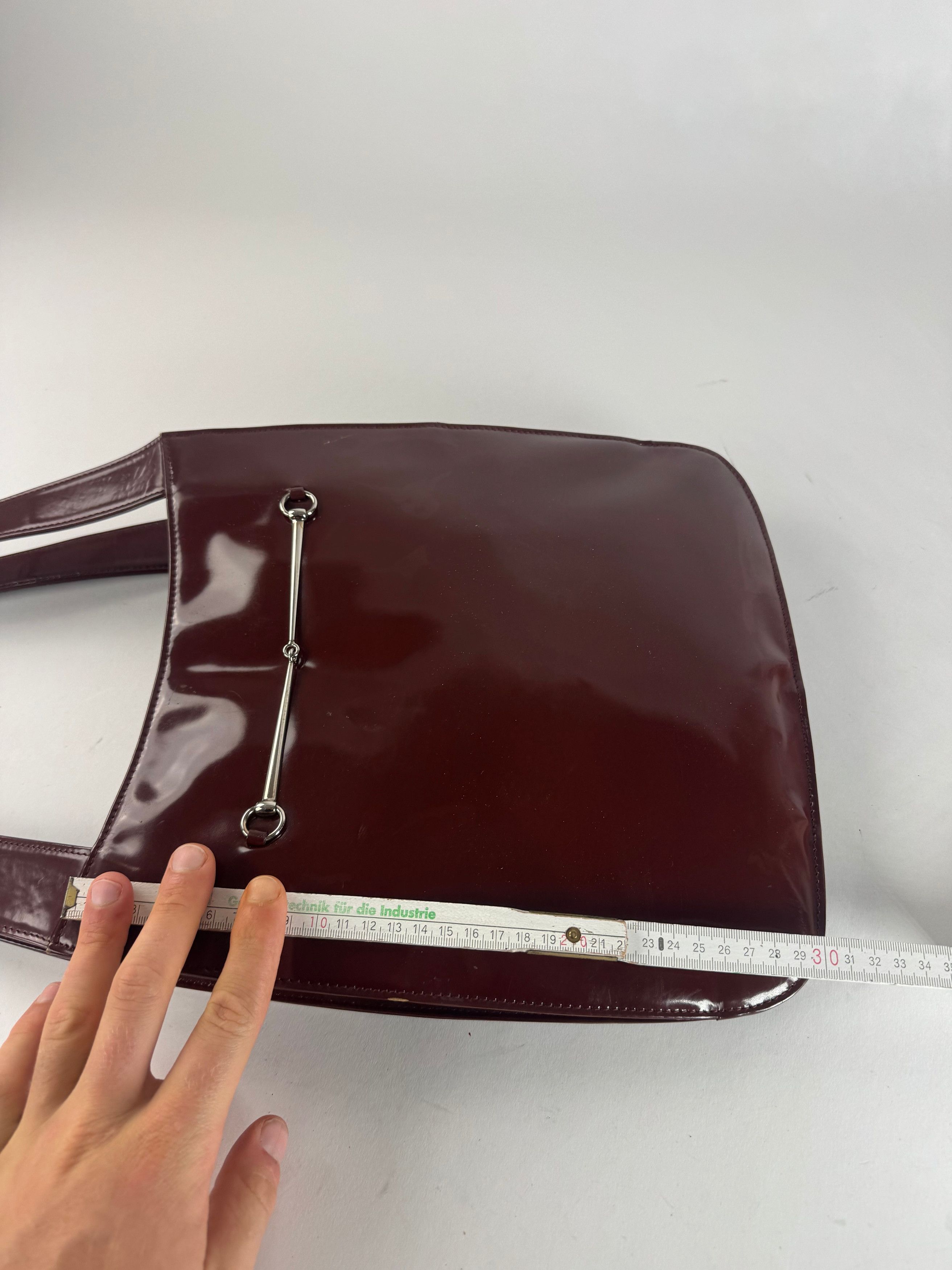 Gucci Vintage Patent Leather Tote Bag Purple Size ONE SIZE - 10 Thumbnail