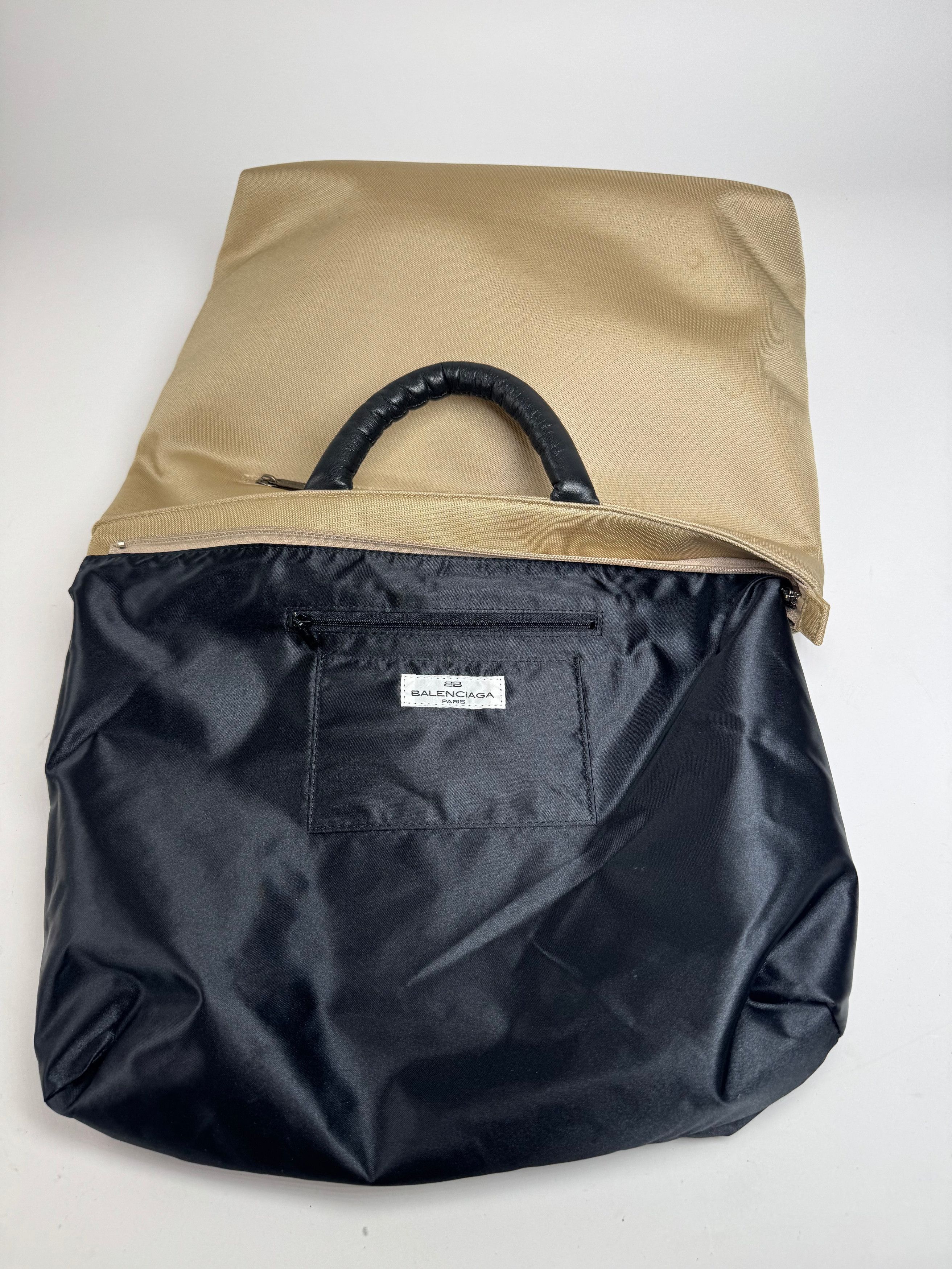 Balenciaga Vintage Canvas Leather Handbag Golden Black Size ONE SIZE - 3 Thumbnail