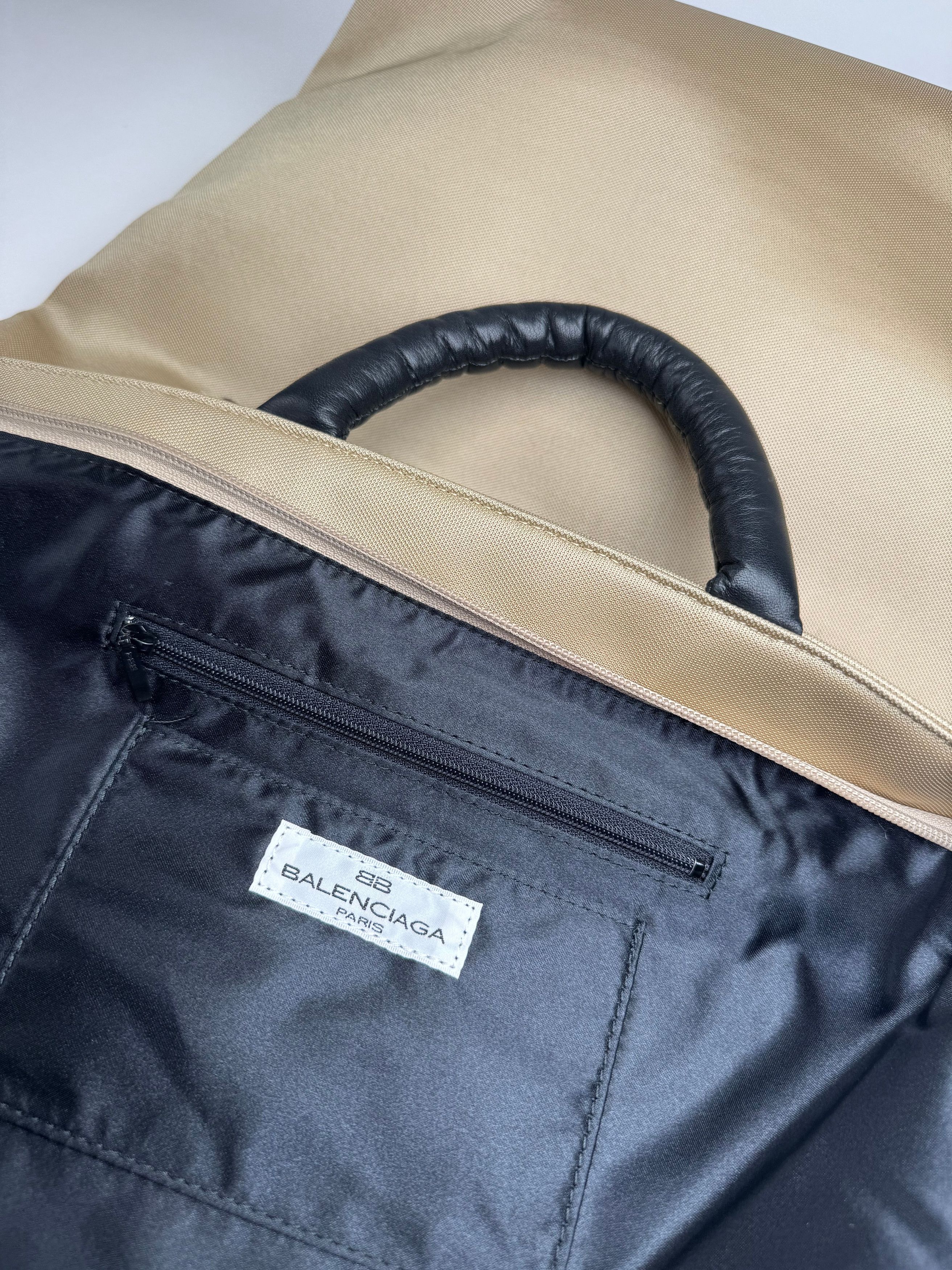 Balenciaga Vintage Canvas Leather Handbag Golden Black Size ONE SIZE - 4 Thumbnail