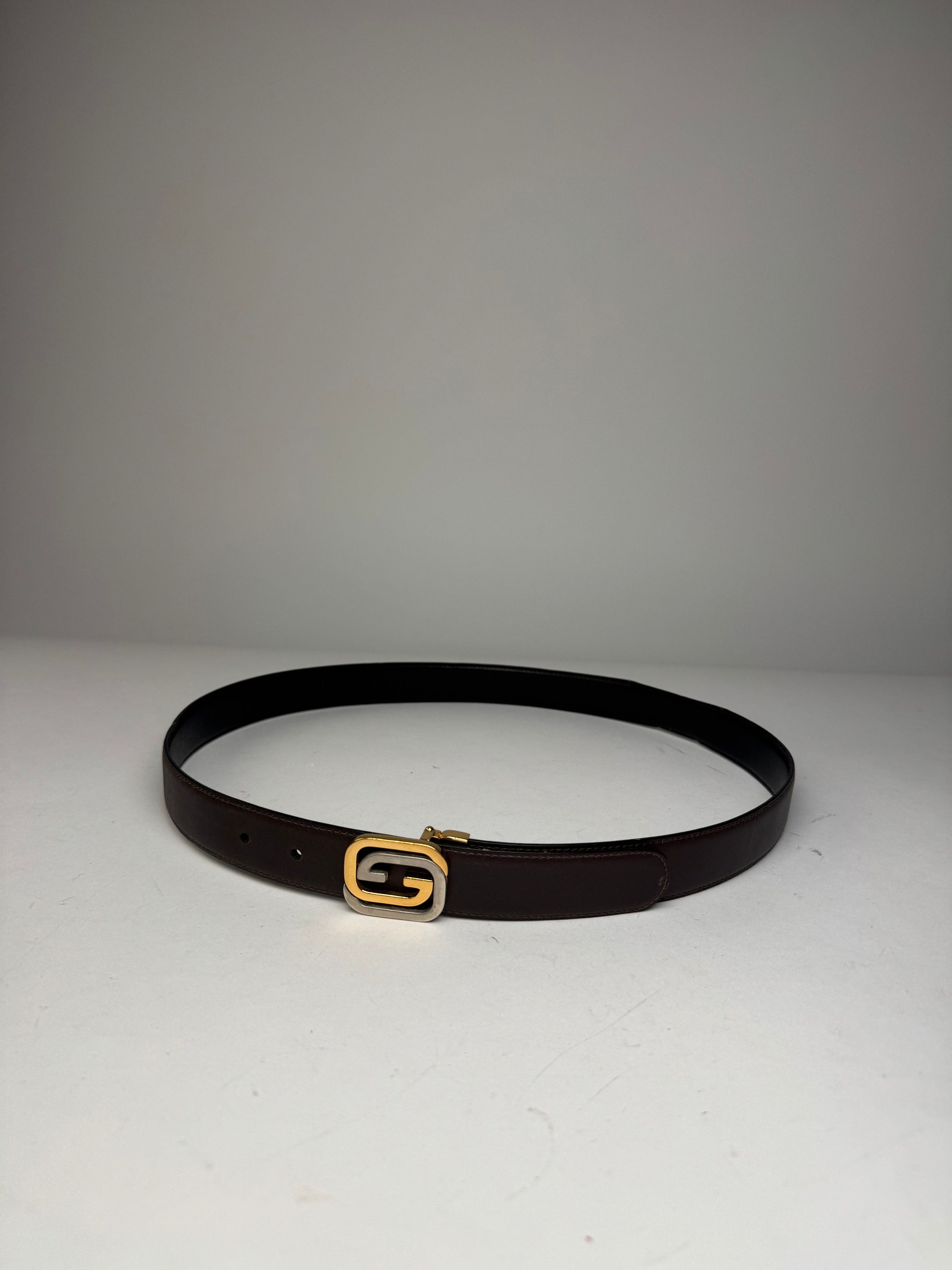 Gucci Vintage Leather Belt Brown Size ONE SIZE - 6 Thumbnail