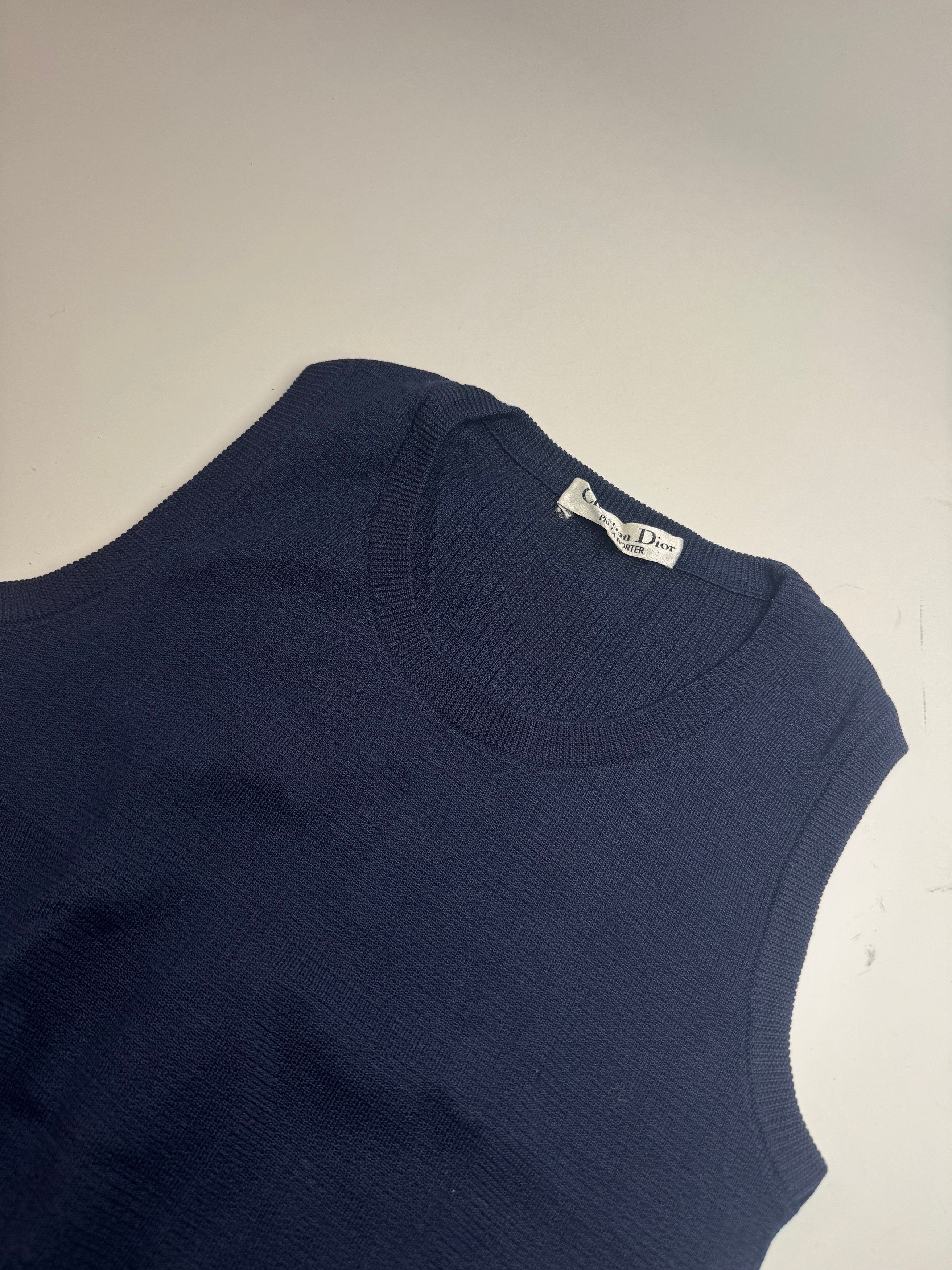 Dior Vintage Oblique Monogram Navy Vest / Top M Size M / US 6-8 / IT 42-44 - 5 Thumbnail