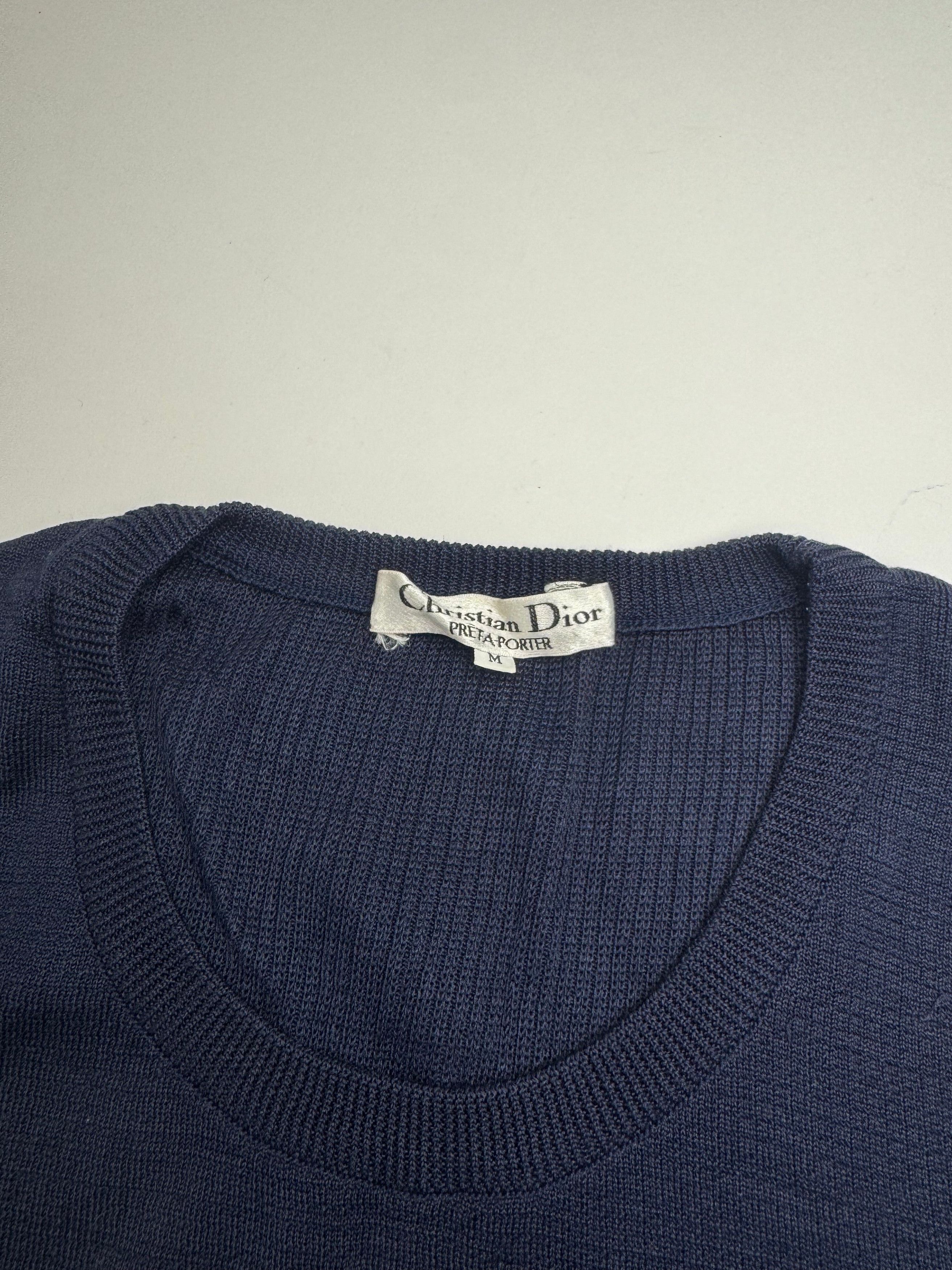 Dior Vintage Oblique Monogram Navy Vest / Top M Size M / US 6-8 / IT 42-44 - 6 Thumbnail