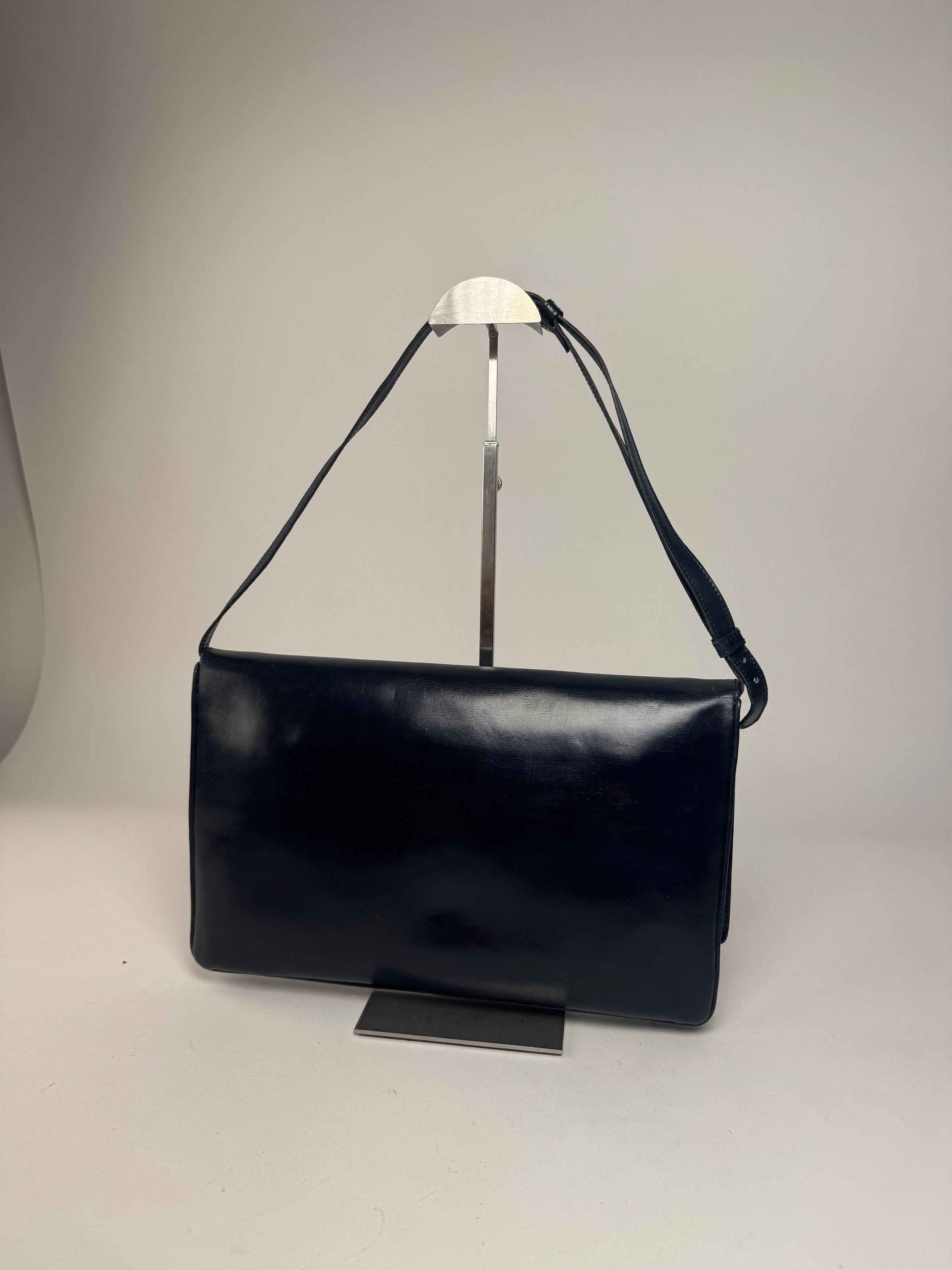 Loewe Vintage Leather Shoulder Bag Navy Size ONE SIZE - 14 Thumbnail