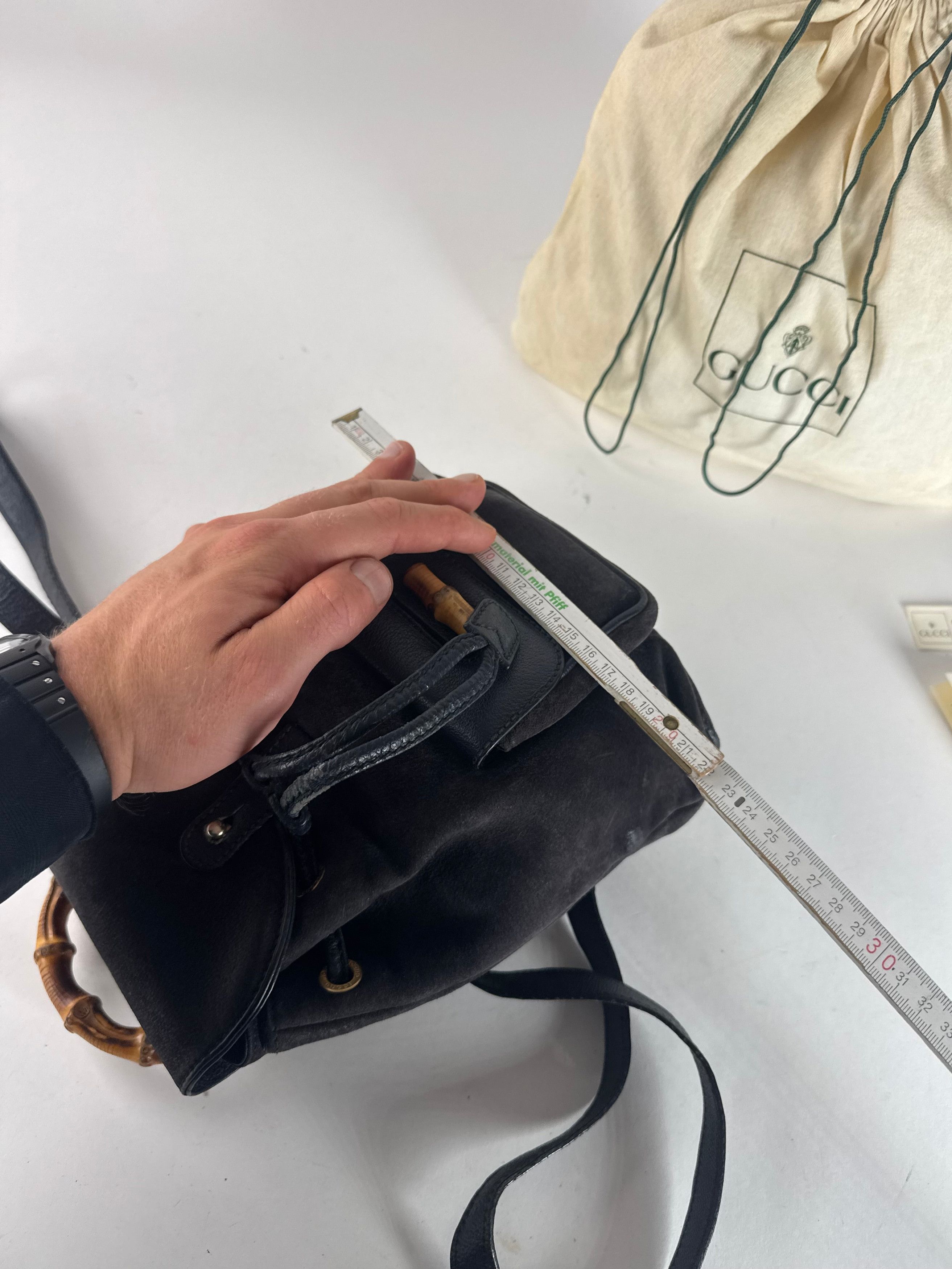 Gucci Vintage Leather Backpack Black Size ONE SIZE - 11 Thumbnail
