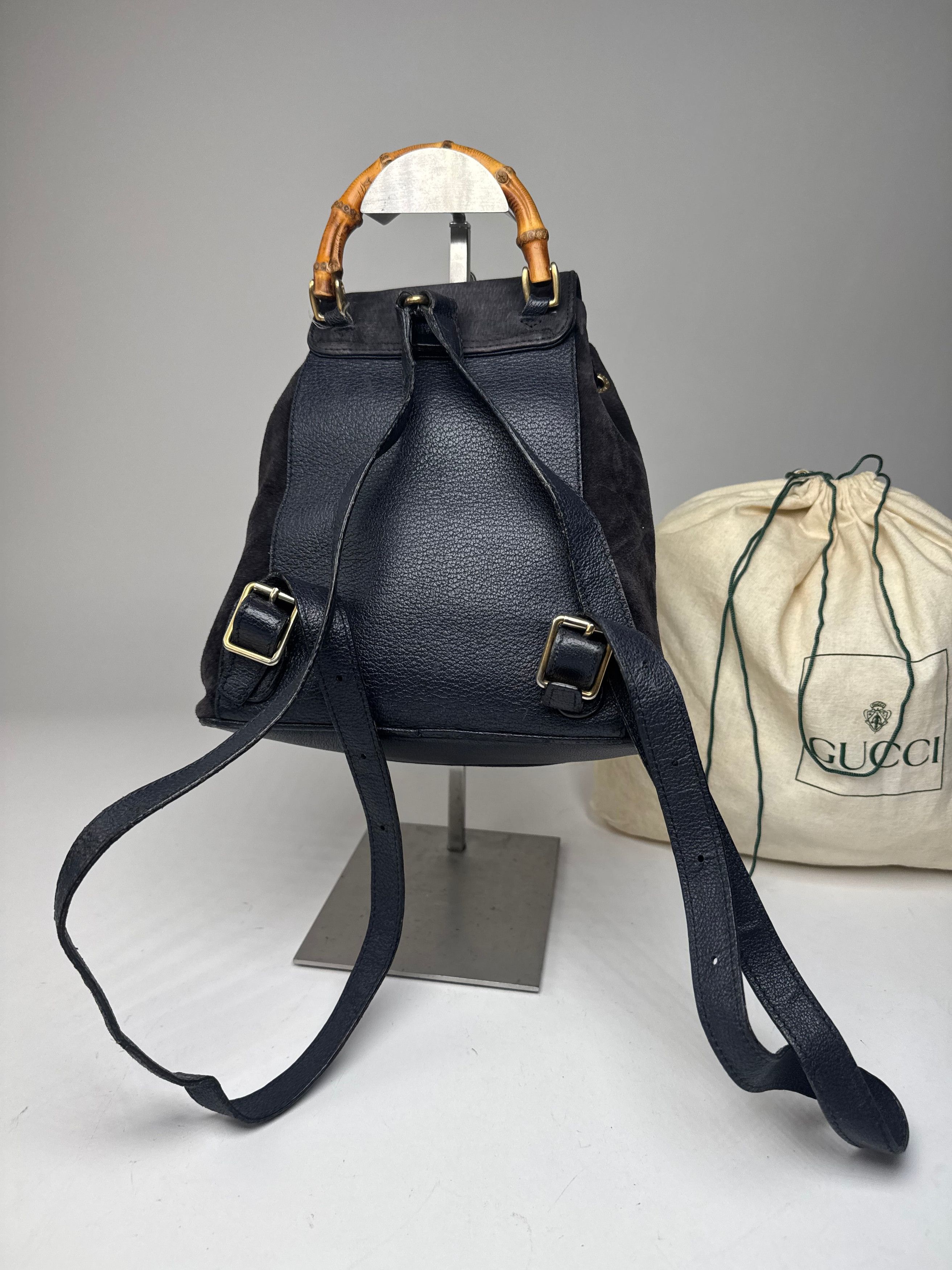 Gucci Vintage Leather Backpack Black Size ONE SIZE - 10 Thumbnail