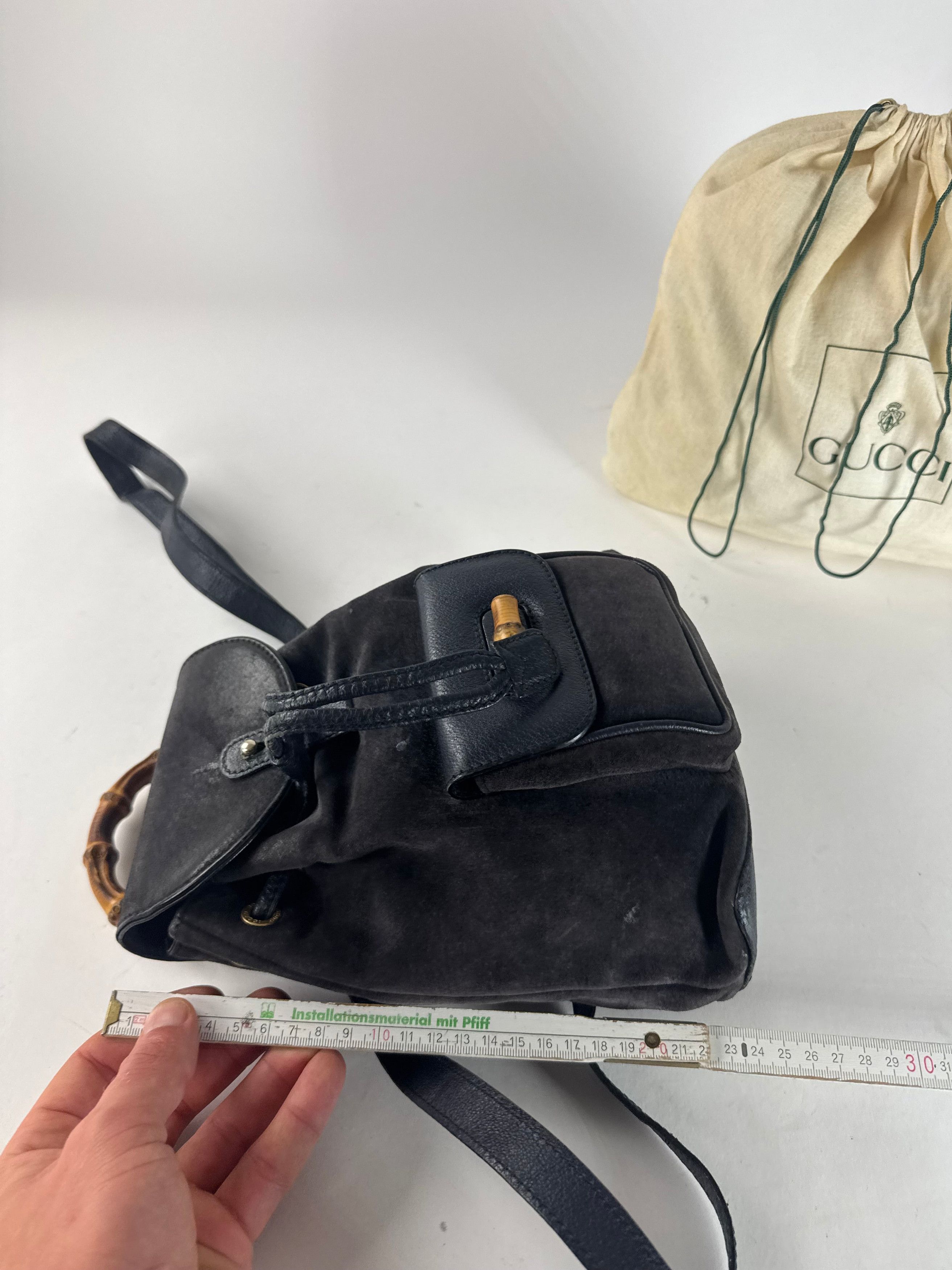 Gucci Vintage Leather Backpack Black Size ONE SIZE - 12 Thumbnail