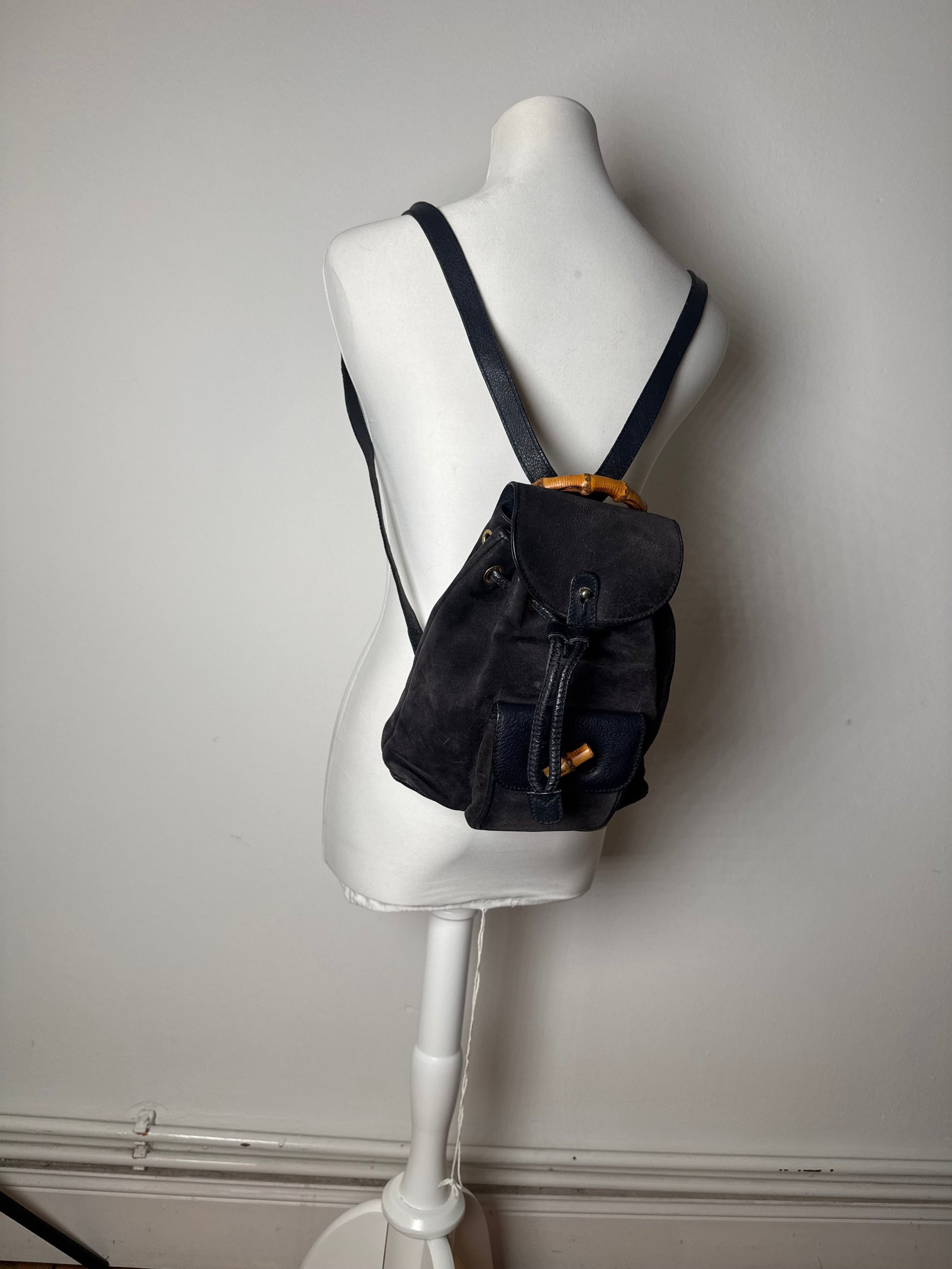 Gucci Vintage Leather Backpack Black Size ONE SIZE - 8 Thumbnail