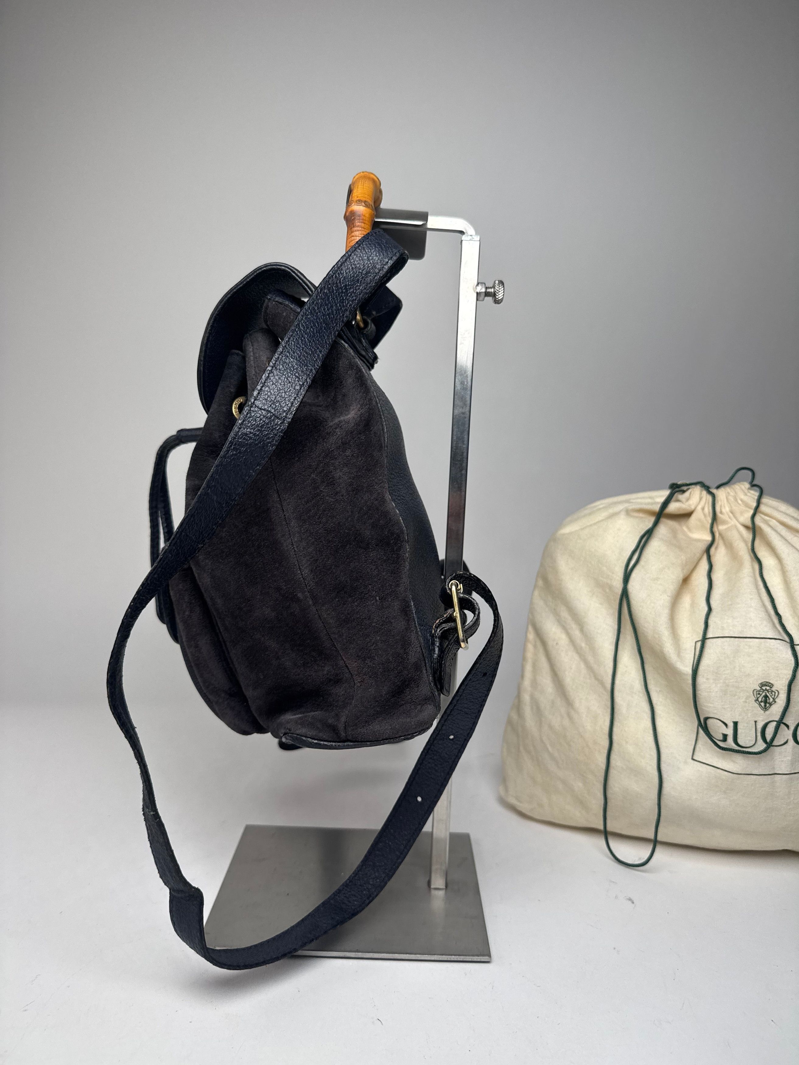 Gucci Vintage Leather Backpack Black Size ONE SIZE - 9 Thumbnail