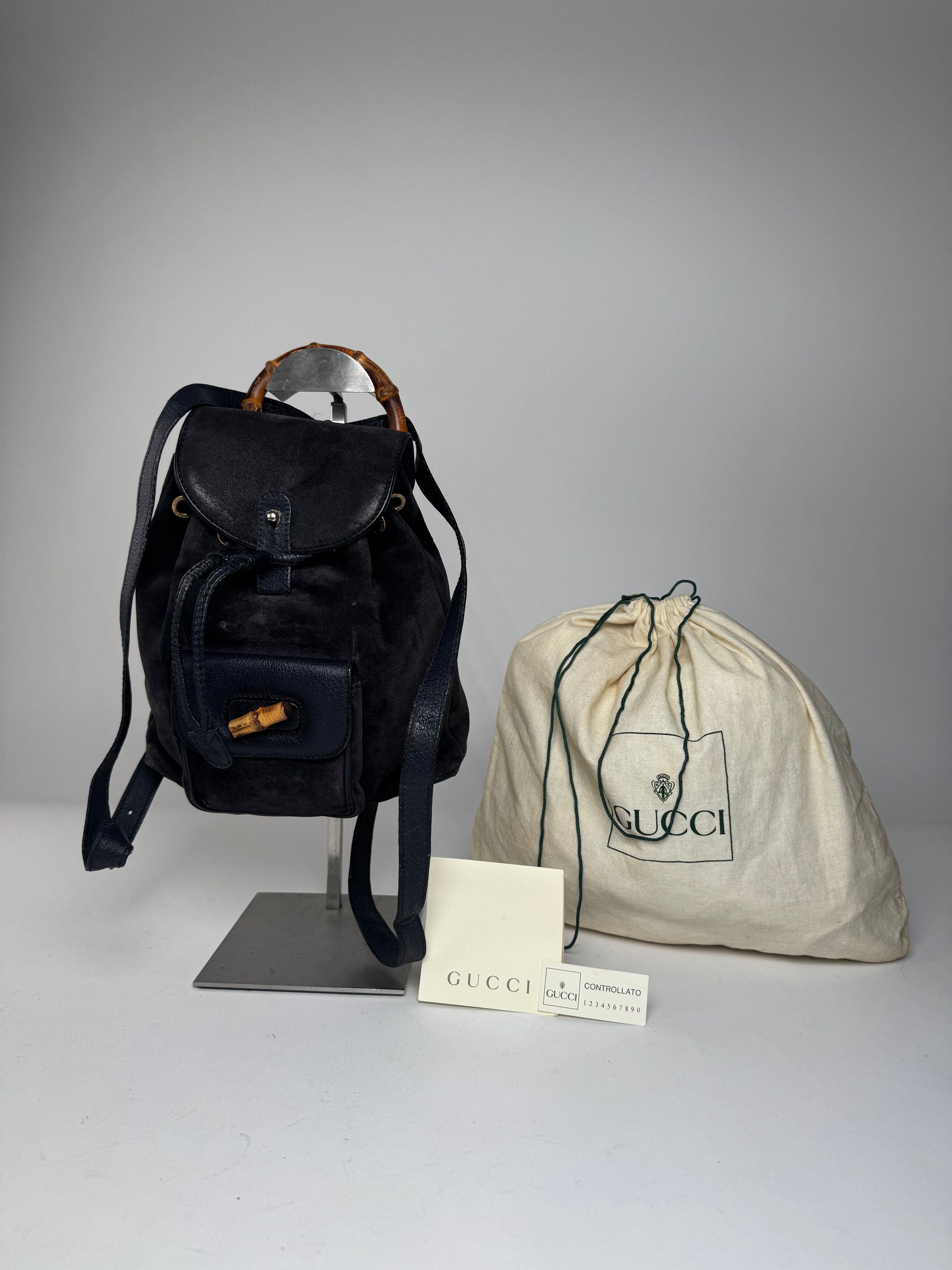 Gucci Vintage Leather Backpack Black Size ONE SIZE - 6 Thumbnail