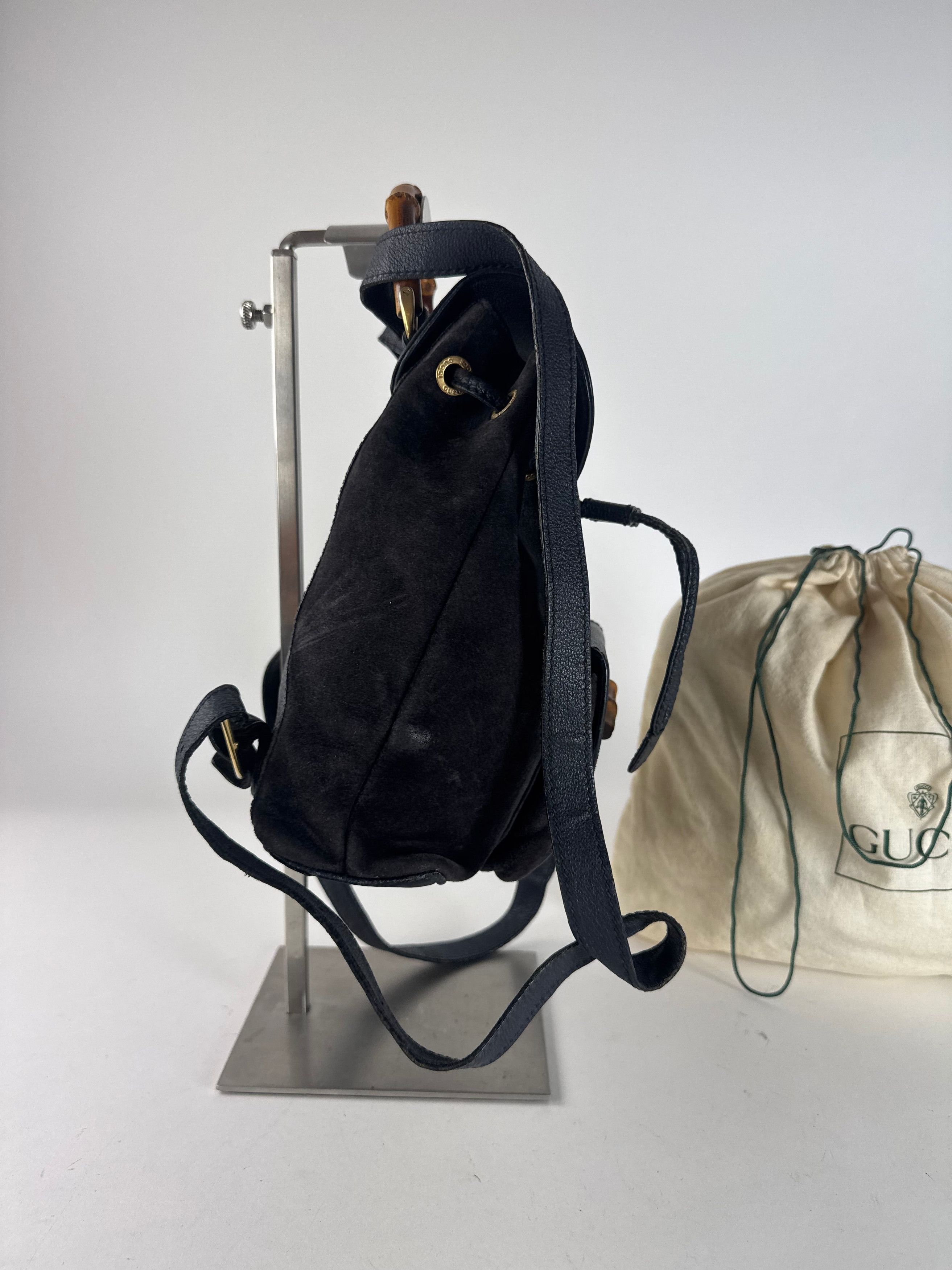 Gucci Vintage Leather Backpack Black Size ONE SIZE - 7 Thumbnail