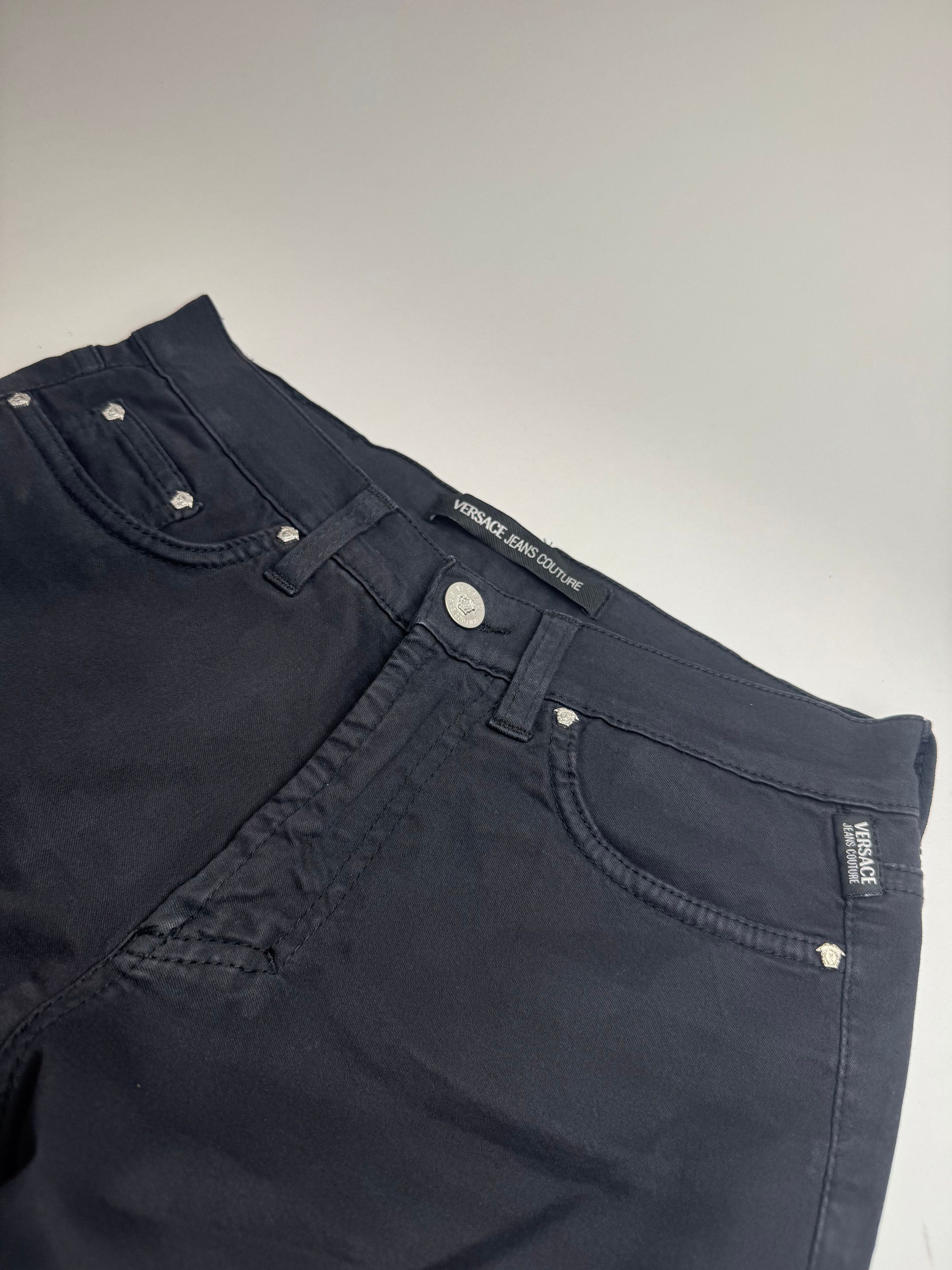 Versace Vintage Canvas Pants Black Size 27" / US 4 / IT 40 - 3 Thumbnail
