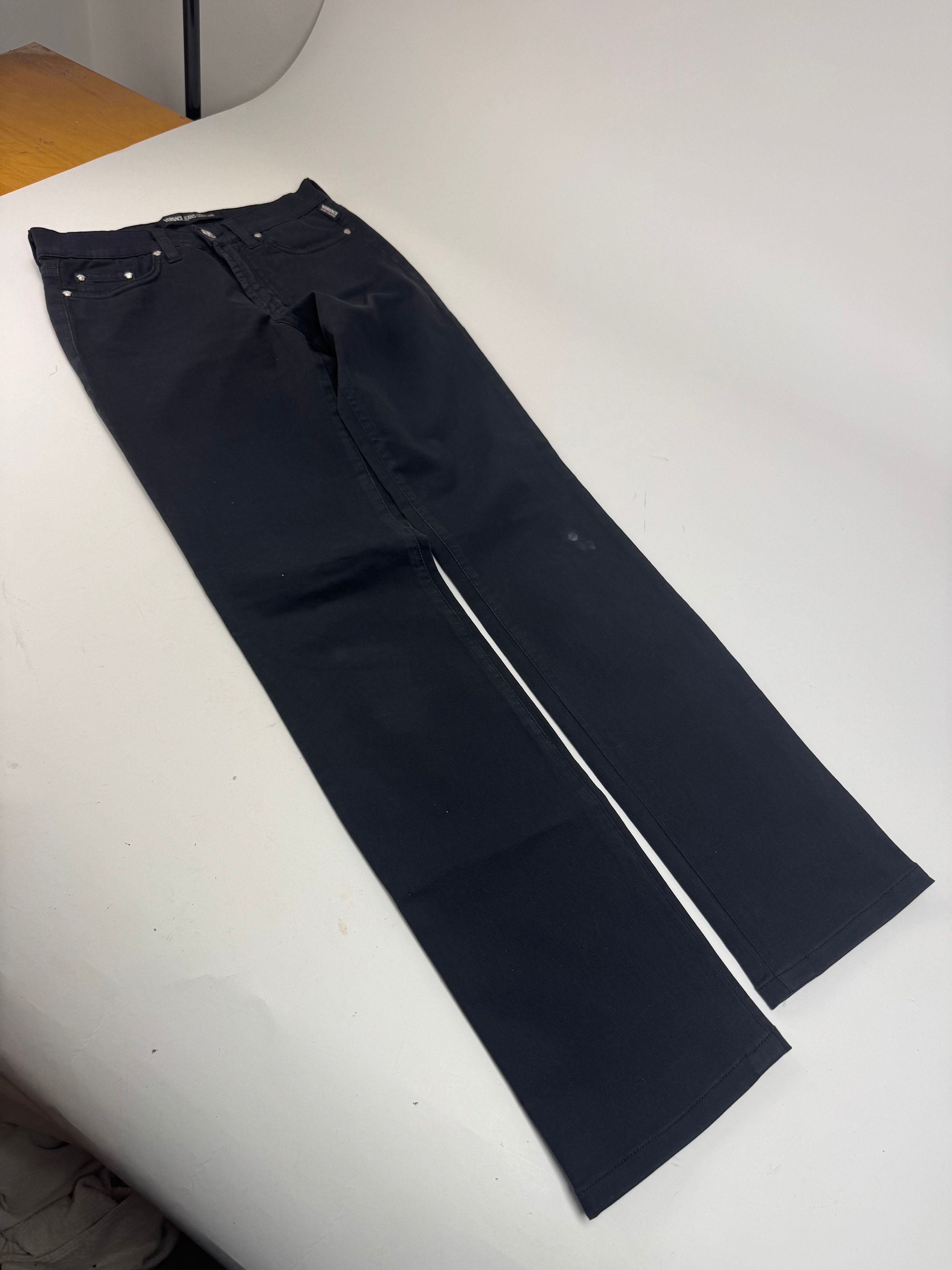Versace Vintage Canvas Pants Black Size 27" / US 4 / IT 40 - 8 Thumbnail