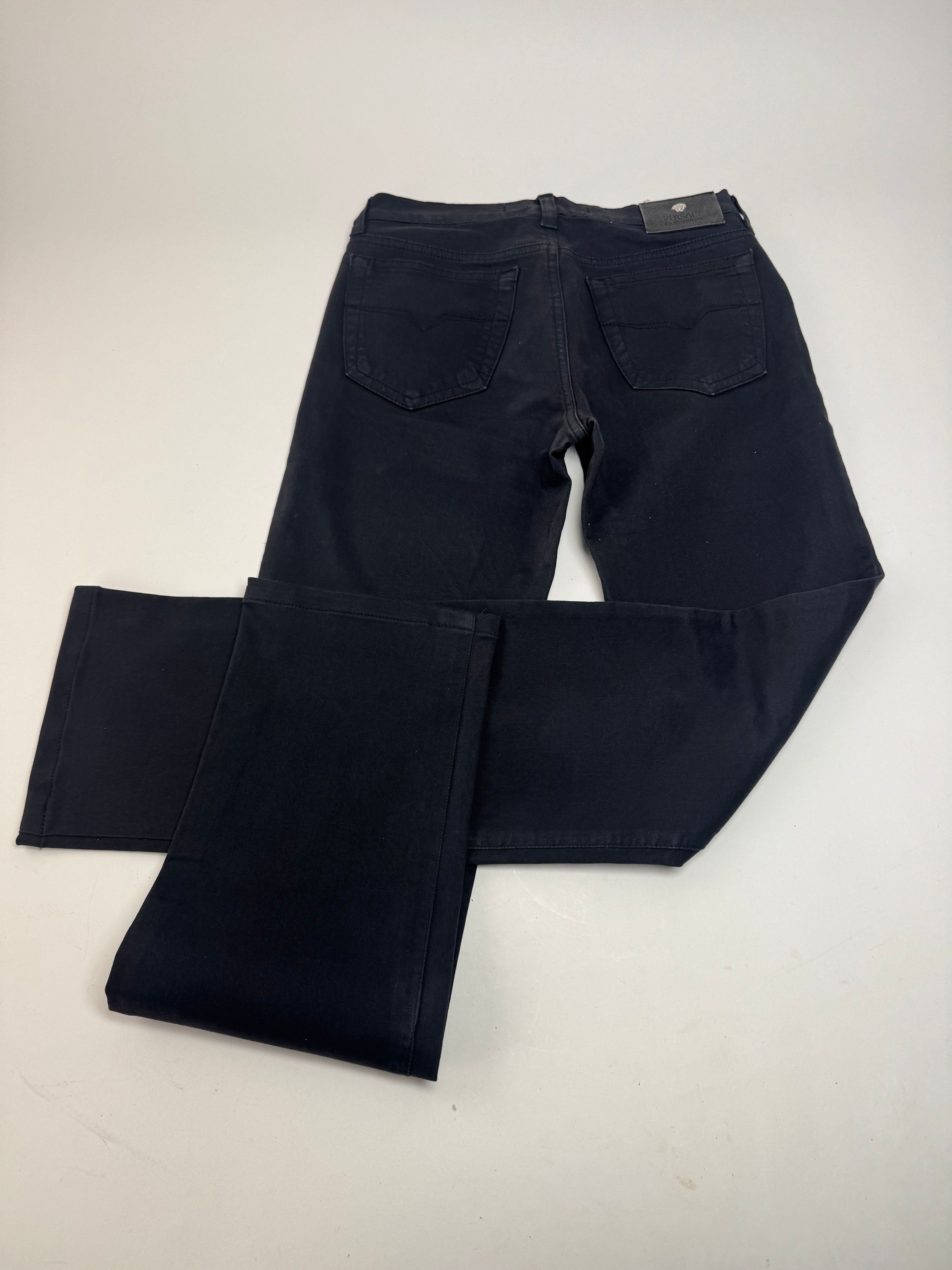Versace Vintage Canvas Pants Black Size 27" / US 4 / IT 40 - 2 Thumbnail