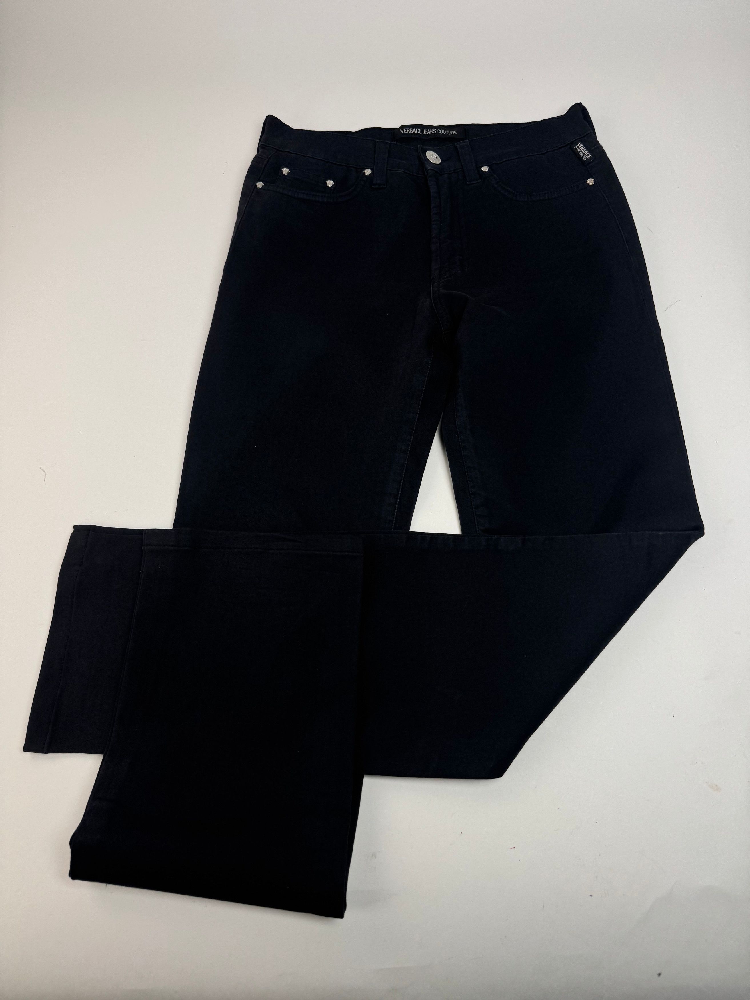 Versace Vintage Canvas Pants Black Size 27" / US 4 / IT 40 - 12 Thumbnail