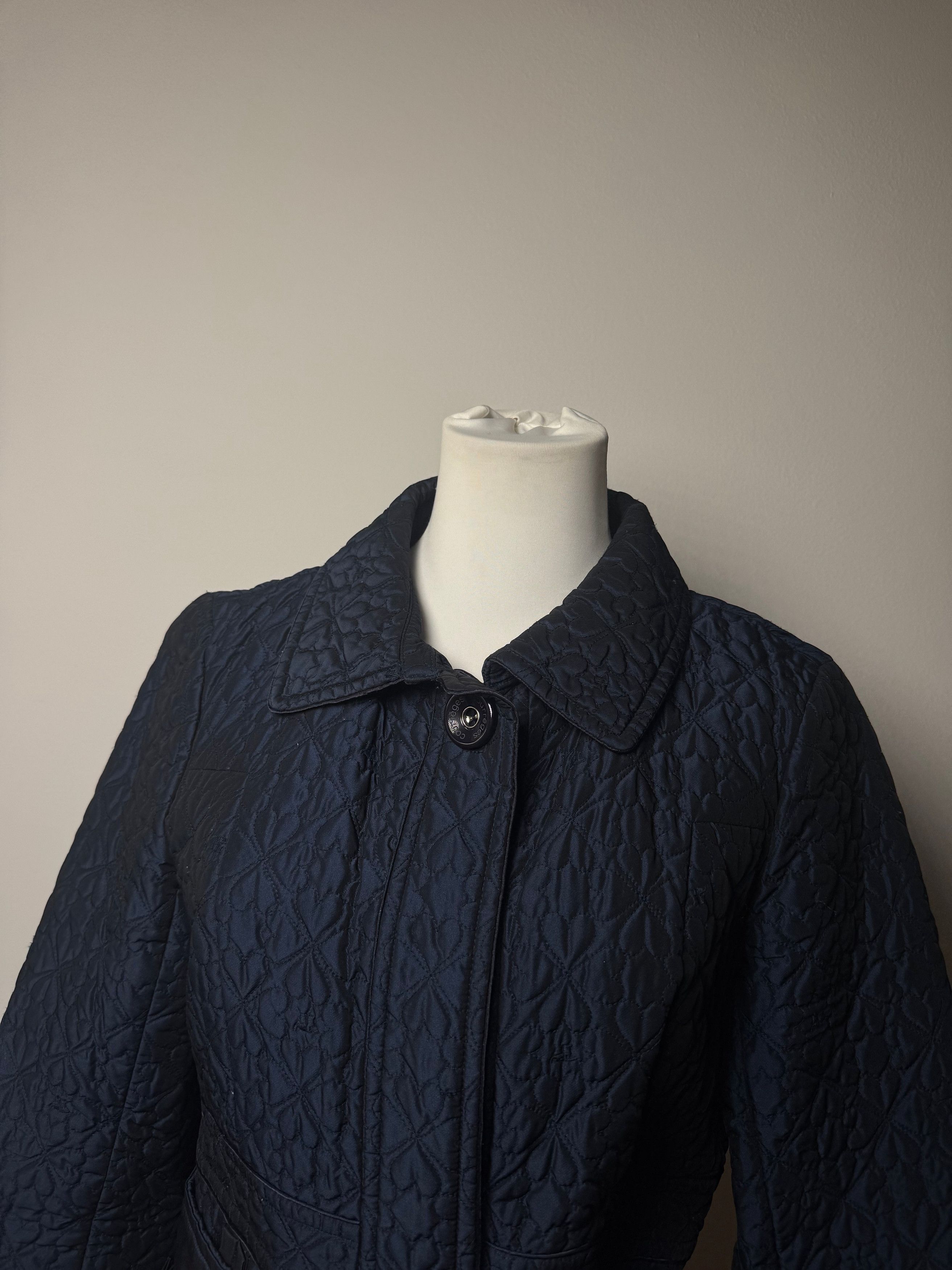 Courreges Vintage Floral Emblossed Canvas Coat Navy M Size S / US 4 / IT 40 - 11 Thumbnail