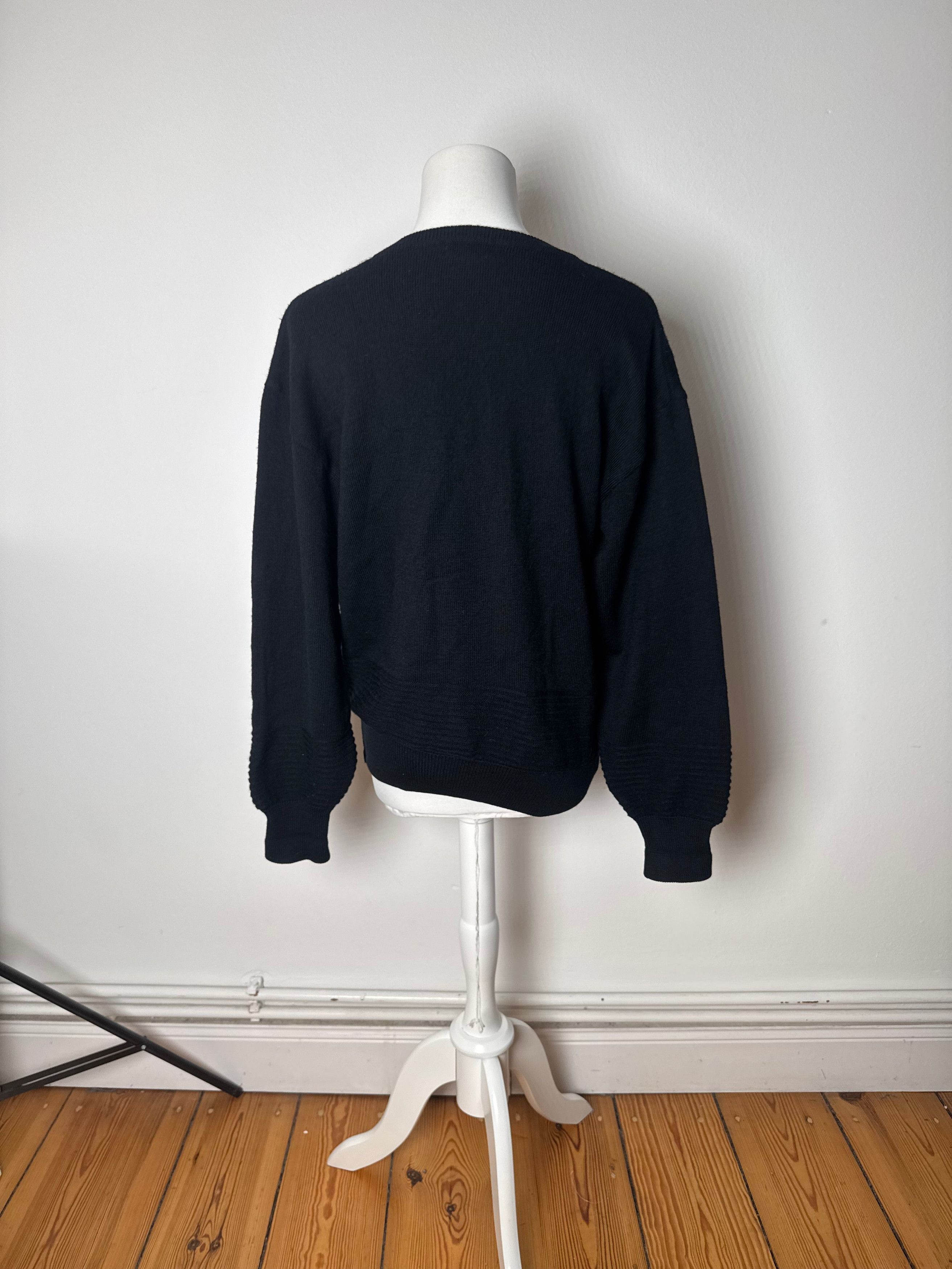 Balenciaga Vintage V-Neck Sweater Black L Size L / US 10 / IT 46 - 3 Thumbnail