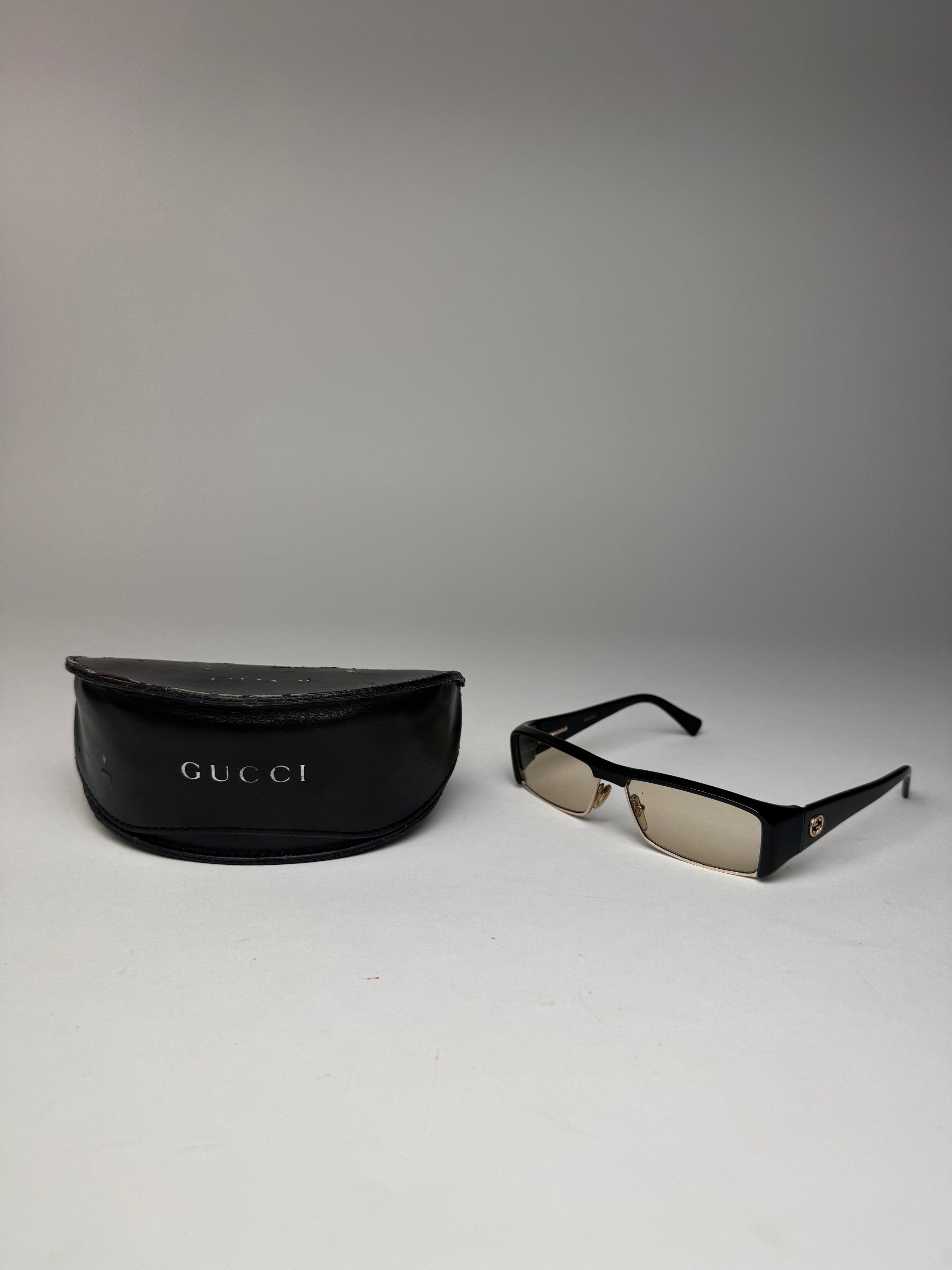 Gucci Vintage Sunglasses Black Brown Size ONE SIZE - 10 Thumbnail