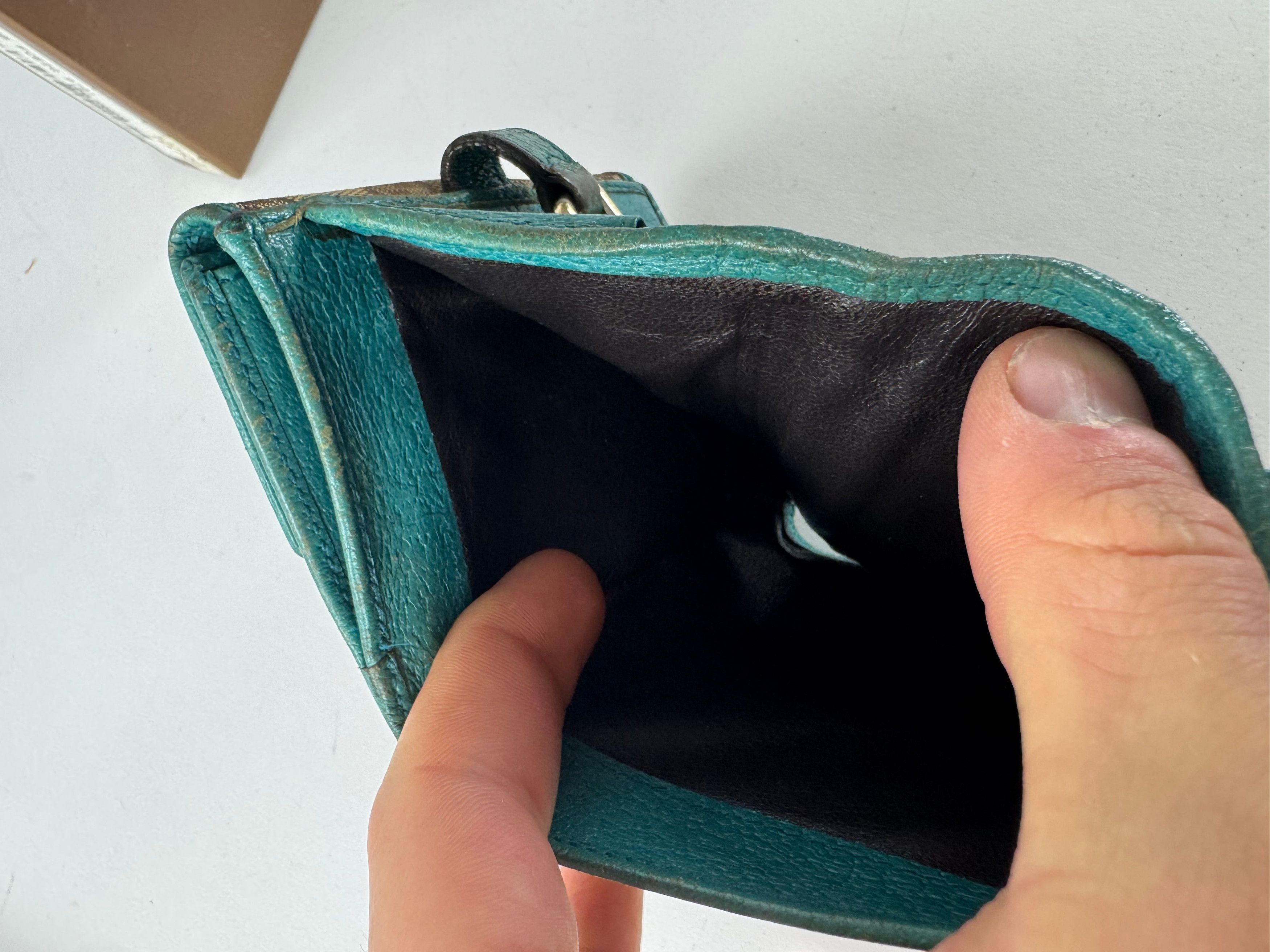 Gucci Vintage Monogram Jackie Wallet Brown Turquoise Size ONE SIZE - 9 Thumbnail