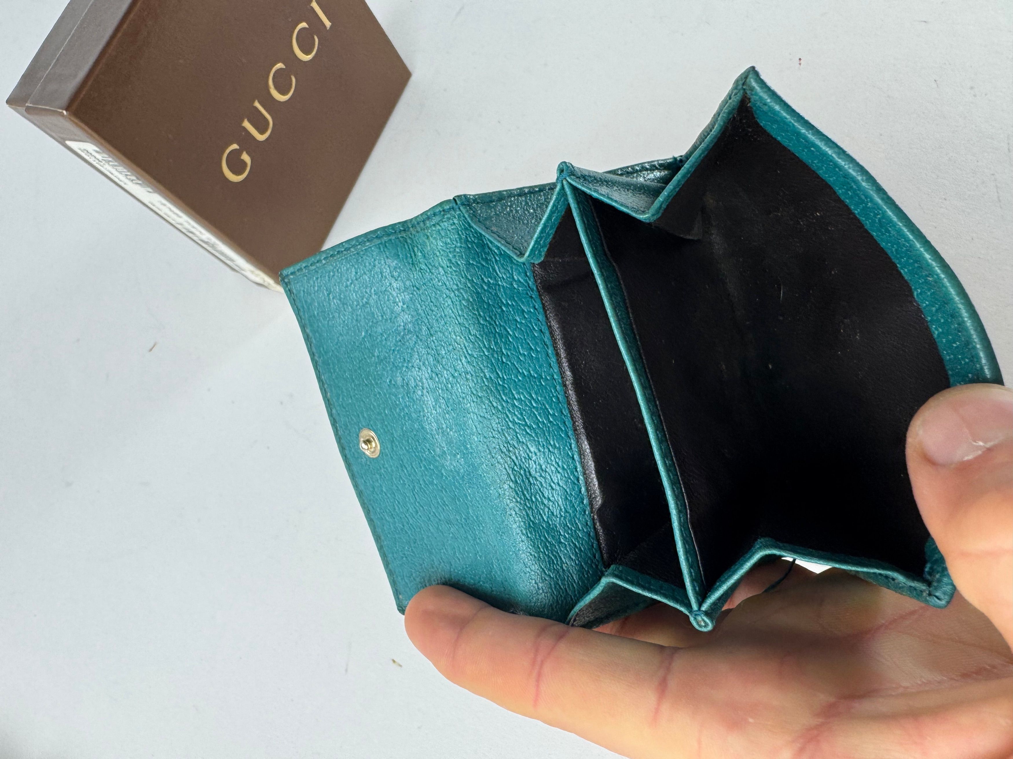 Gucci Vintage Monogram Jackie Wallet Brown Turquoise Size ONE SIZE - 10 Thumbnail
