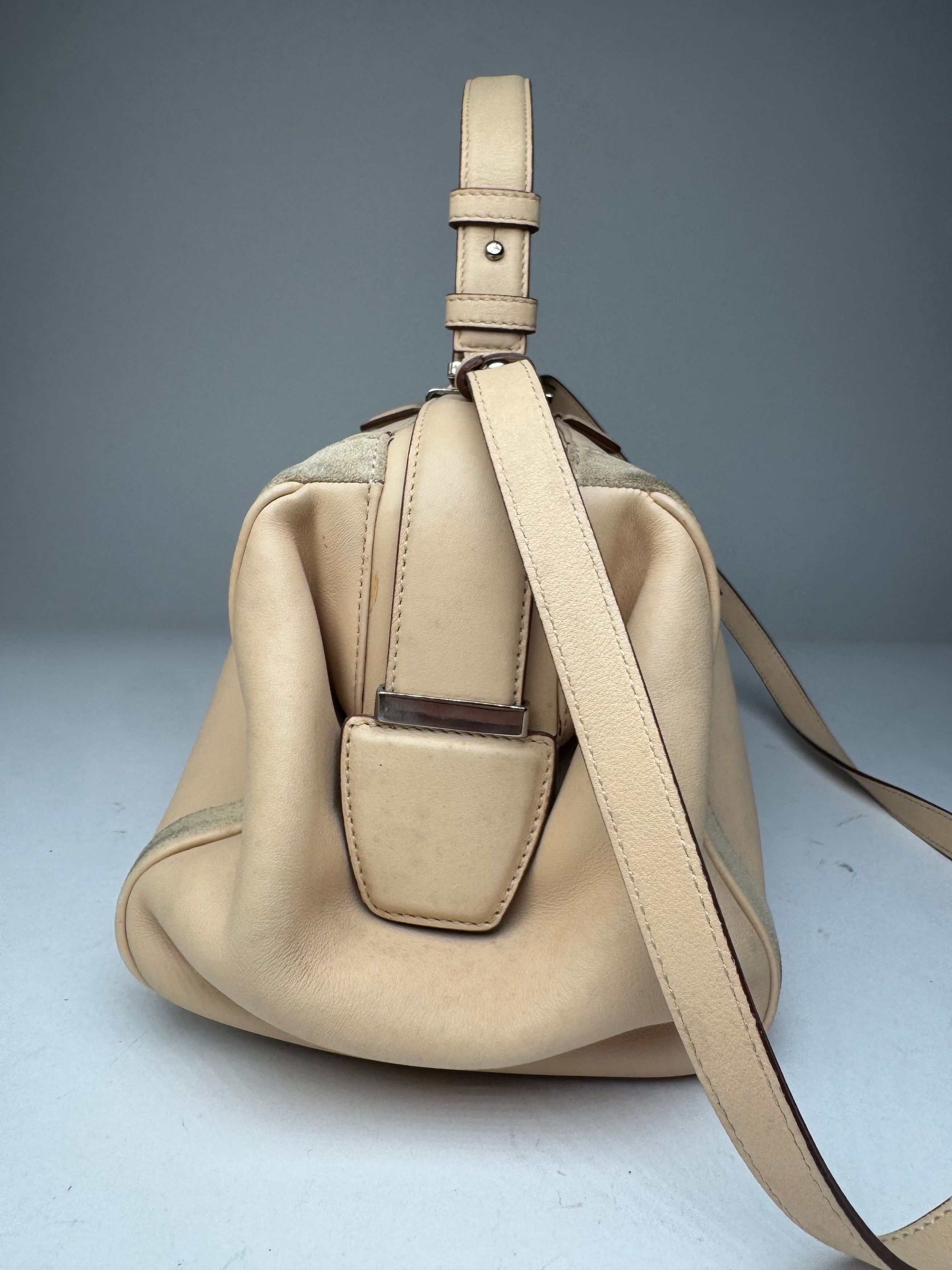 Salvatore Ferragamo Vintage 2Way leather / suede Handbag pink / grey Size ONE SIZE - 8 Thumbnail