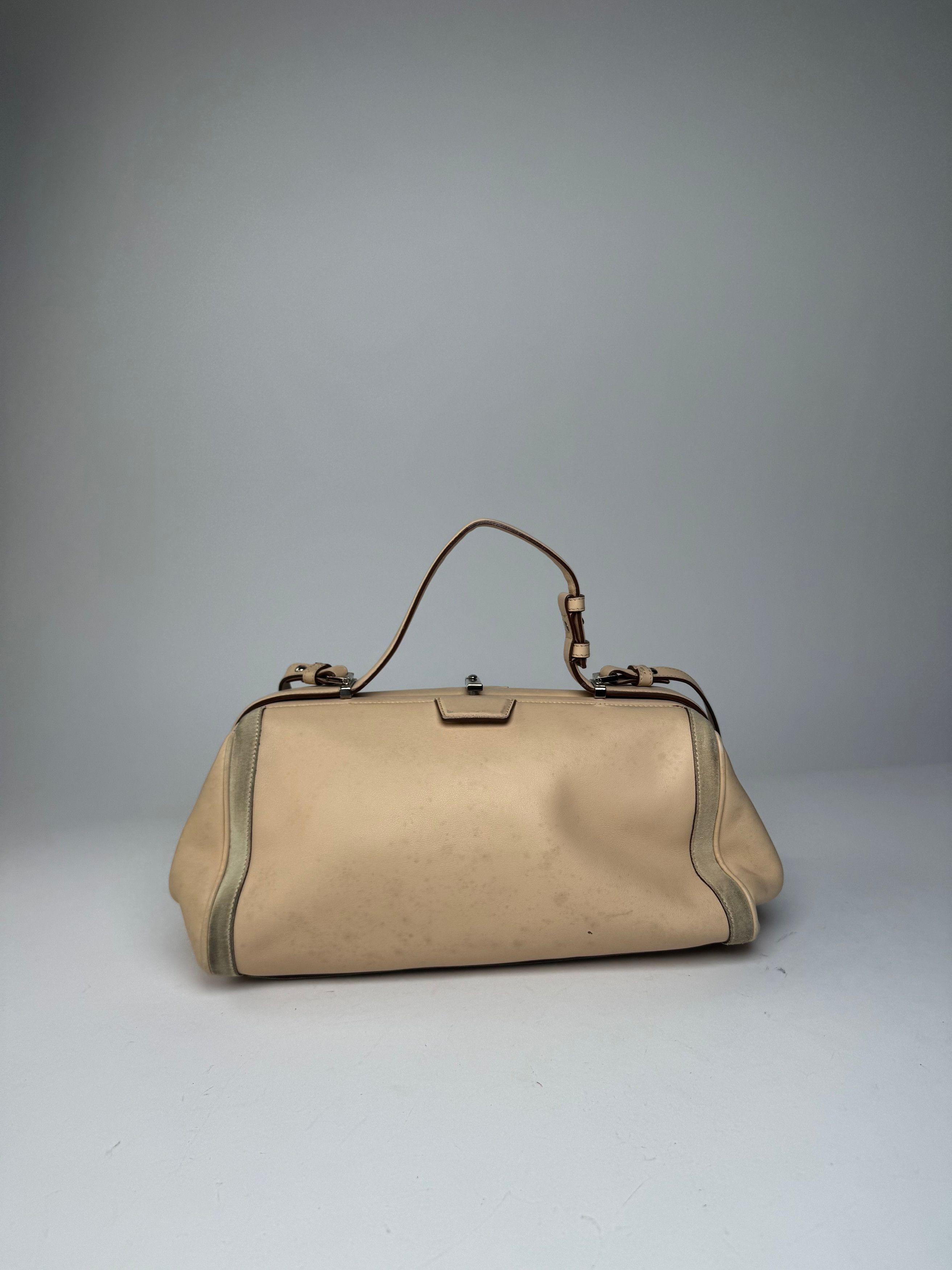Salvatore Ferragamo Vintage 2Way leather / suede Handbag pink / grey Size ONE SIZE - 2 Thumbnail