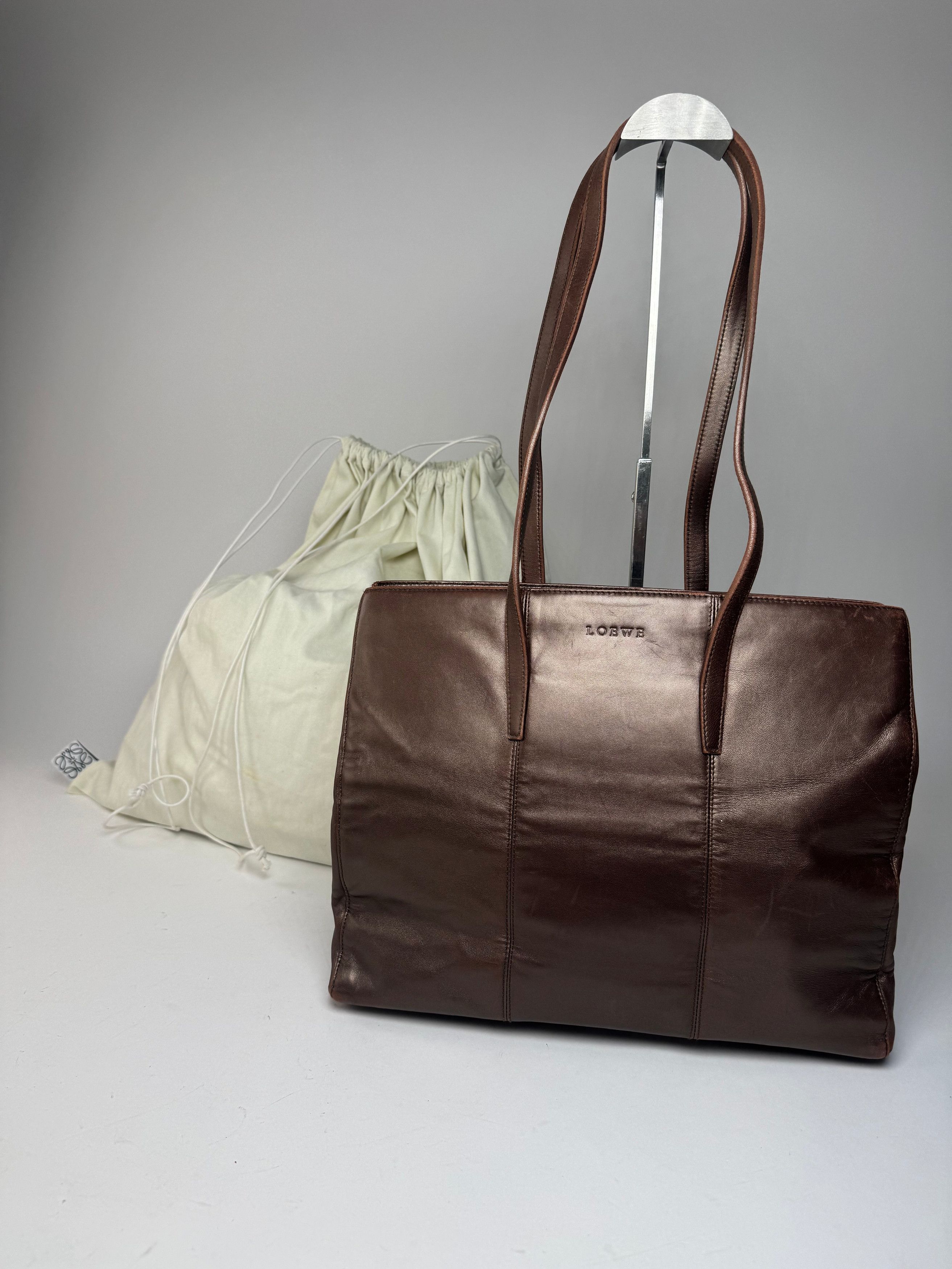 Loewe Vintage Madrid Leather Tote Bag Bronze Size ONE SIZE - 7 Thumbnail