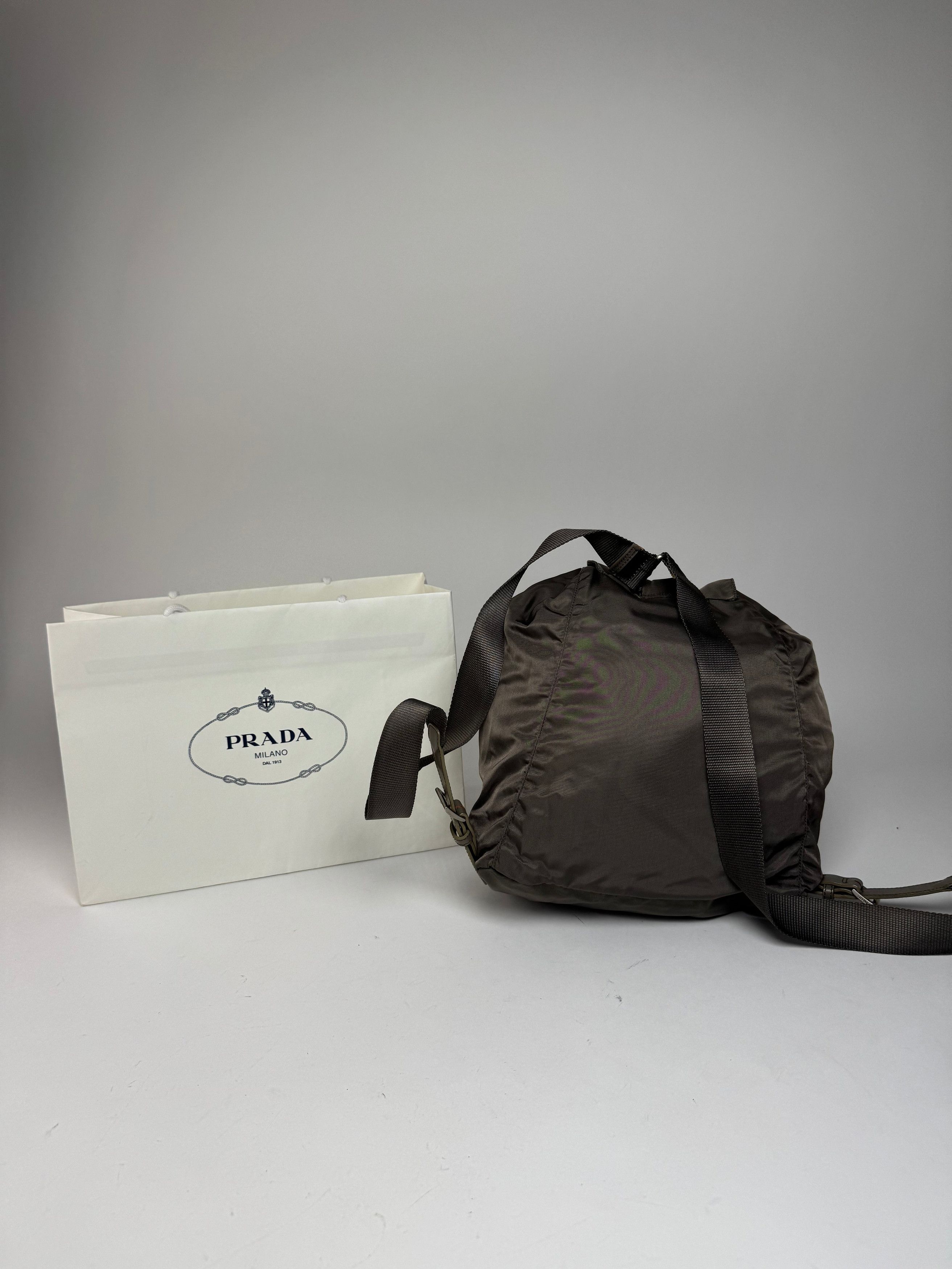 Prada Vintage Polyester Backpack Brown Size ONE SIZE - 8 Thumbnail