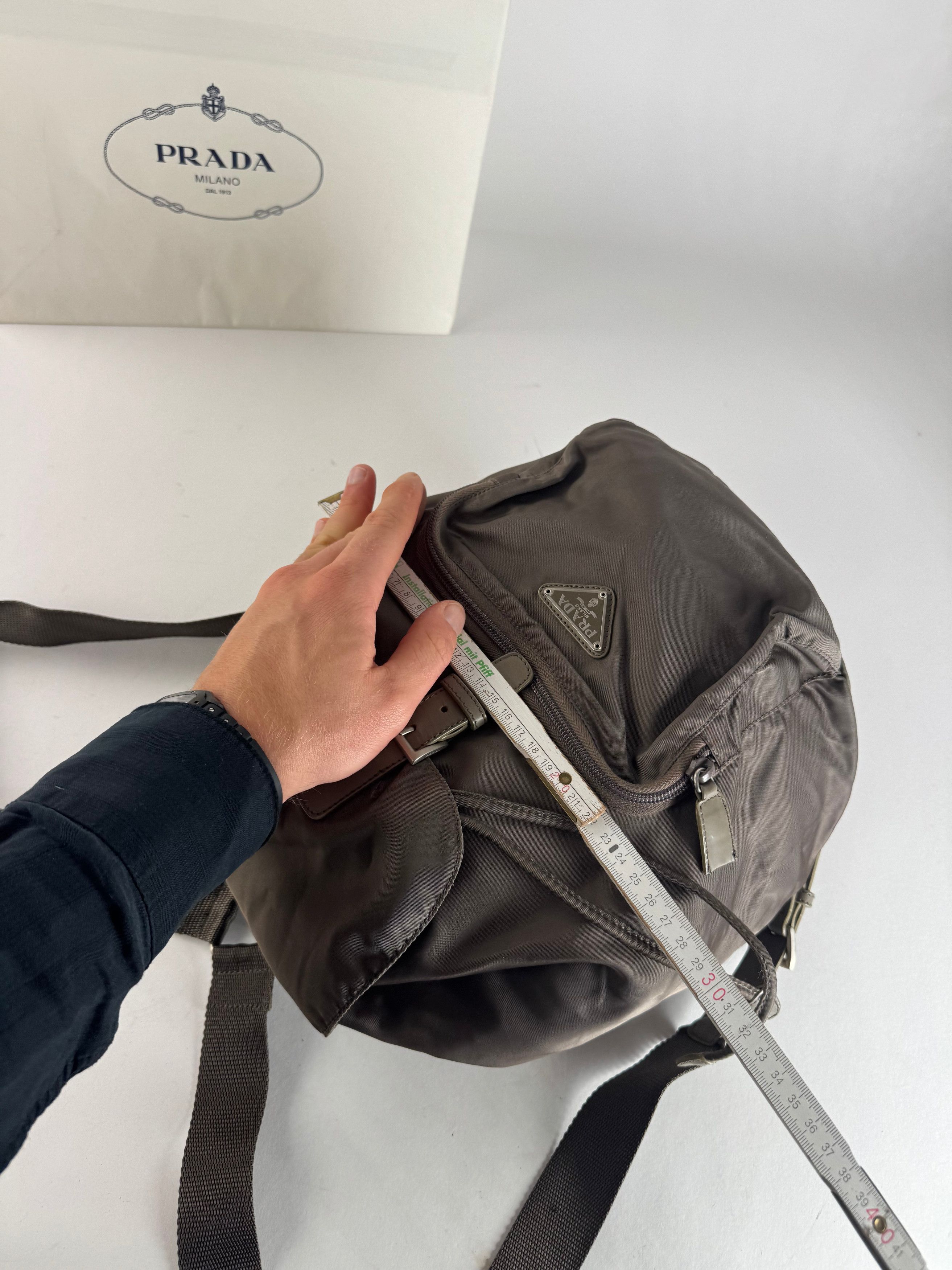 Prada Vintage Polyester Backpack Brown Size ONE SIZE - 12 Thumbnail
