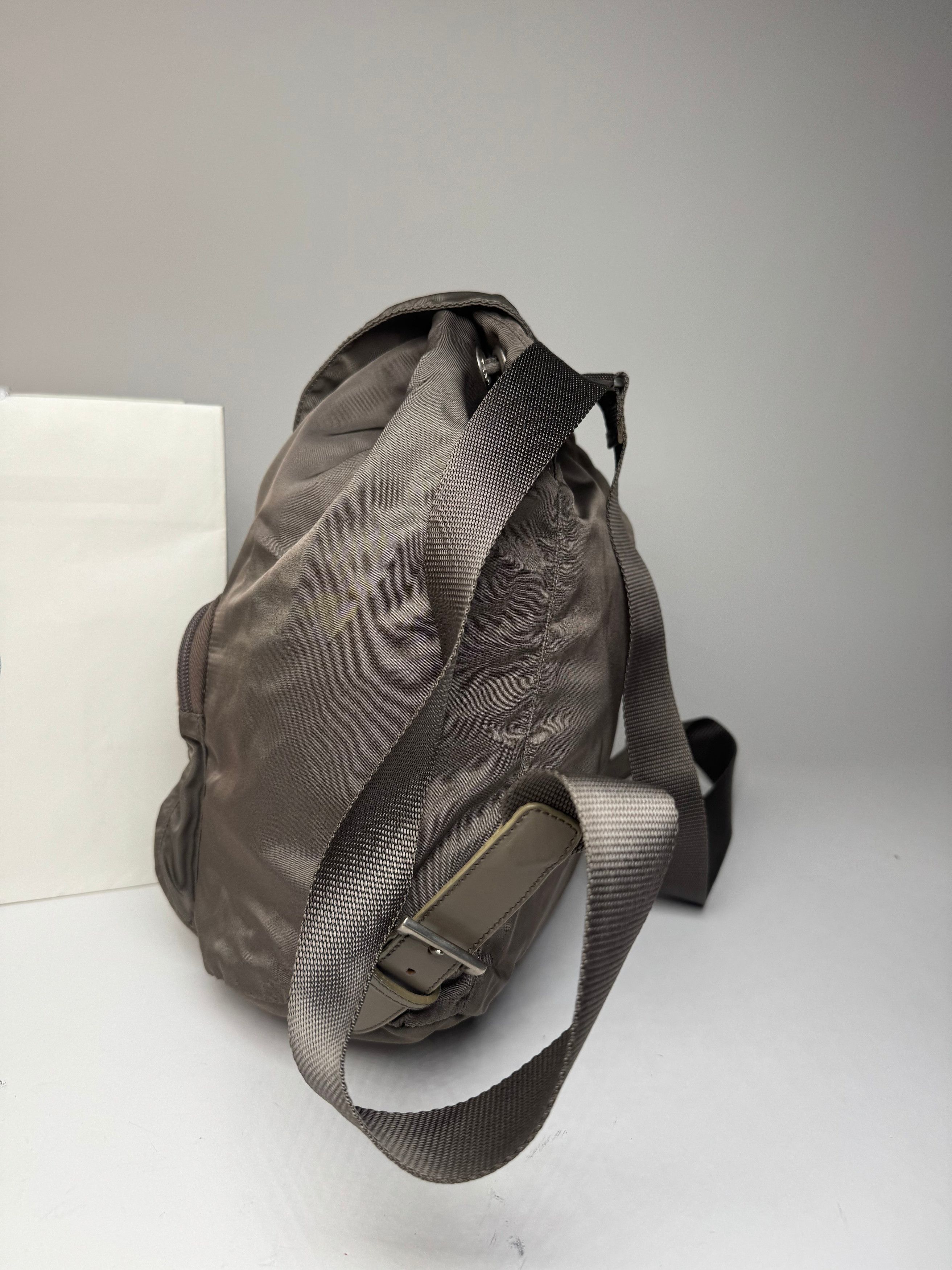 Prada Vintage Polyester Backpack Brown Size ONE SIZE - 9 Thumbnail