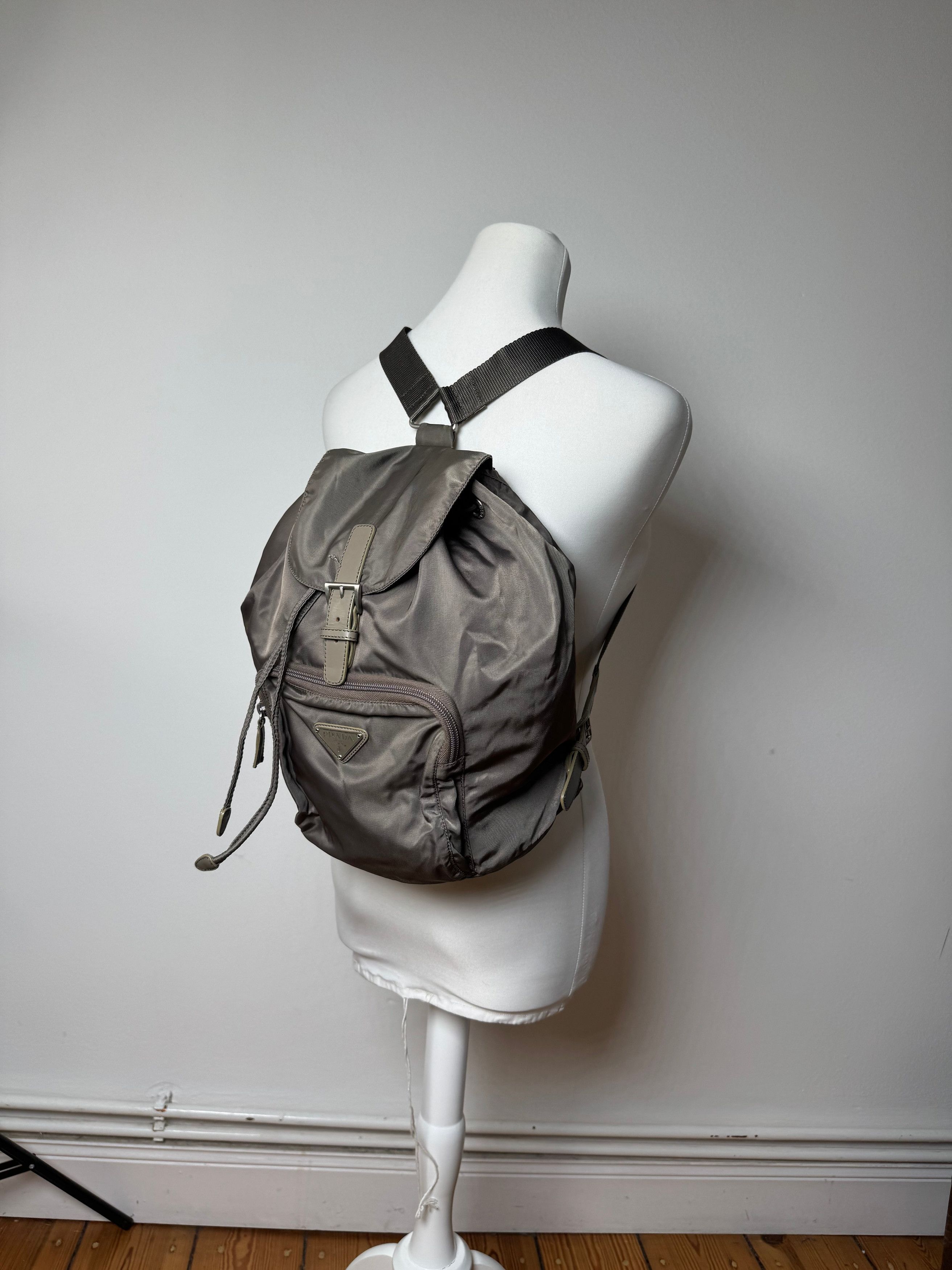 Prada Vintage Polyester Backpack Brown Size ONE SIZE - 4 Thumbnail