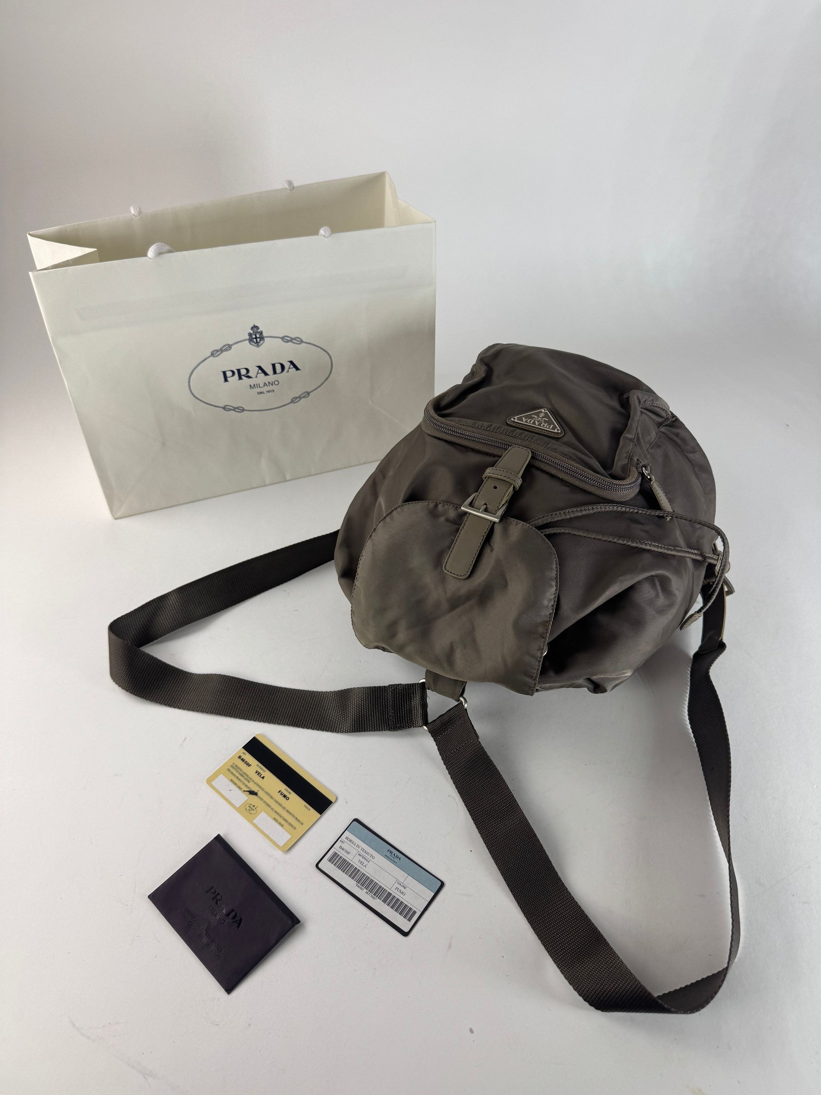 Prada Vintage Polyester Backpack Brown Size ONE SIZE - 2 Thumbnail