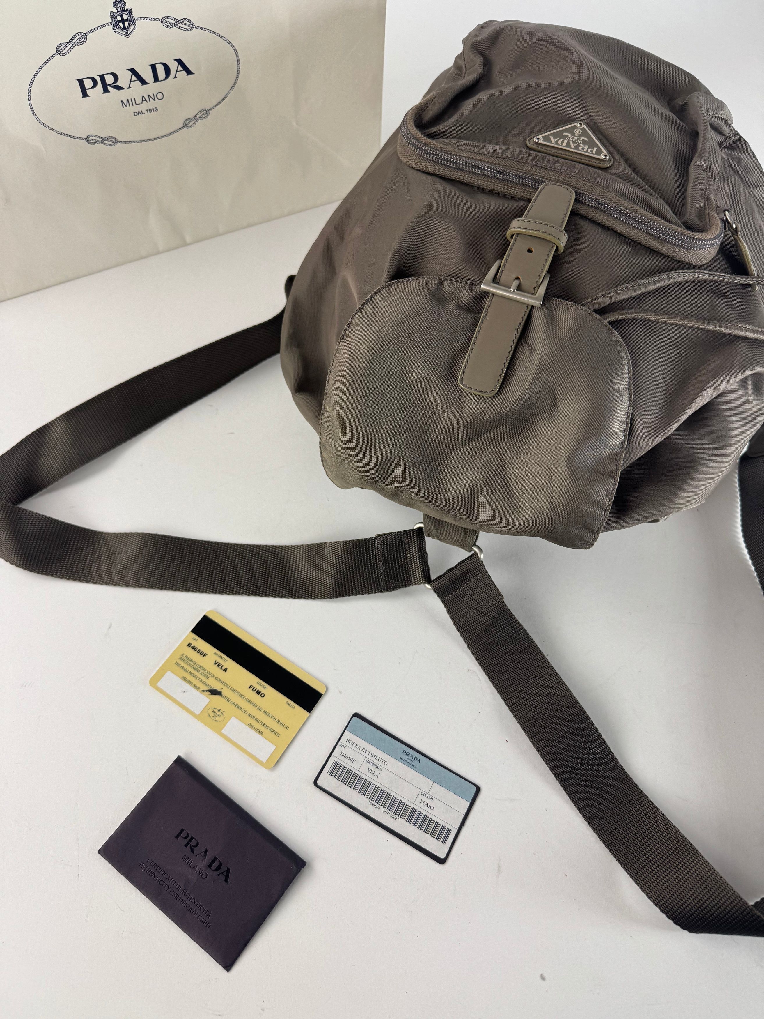 Prada Vintage Polyester Backpack Brown Size ONE SIZE - 10 Thumbnail