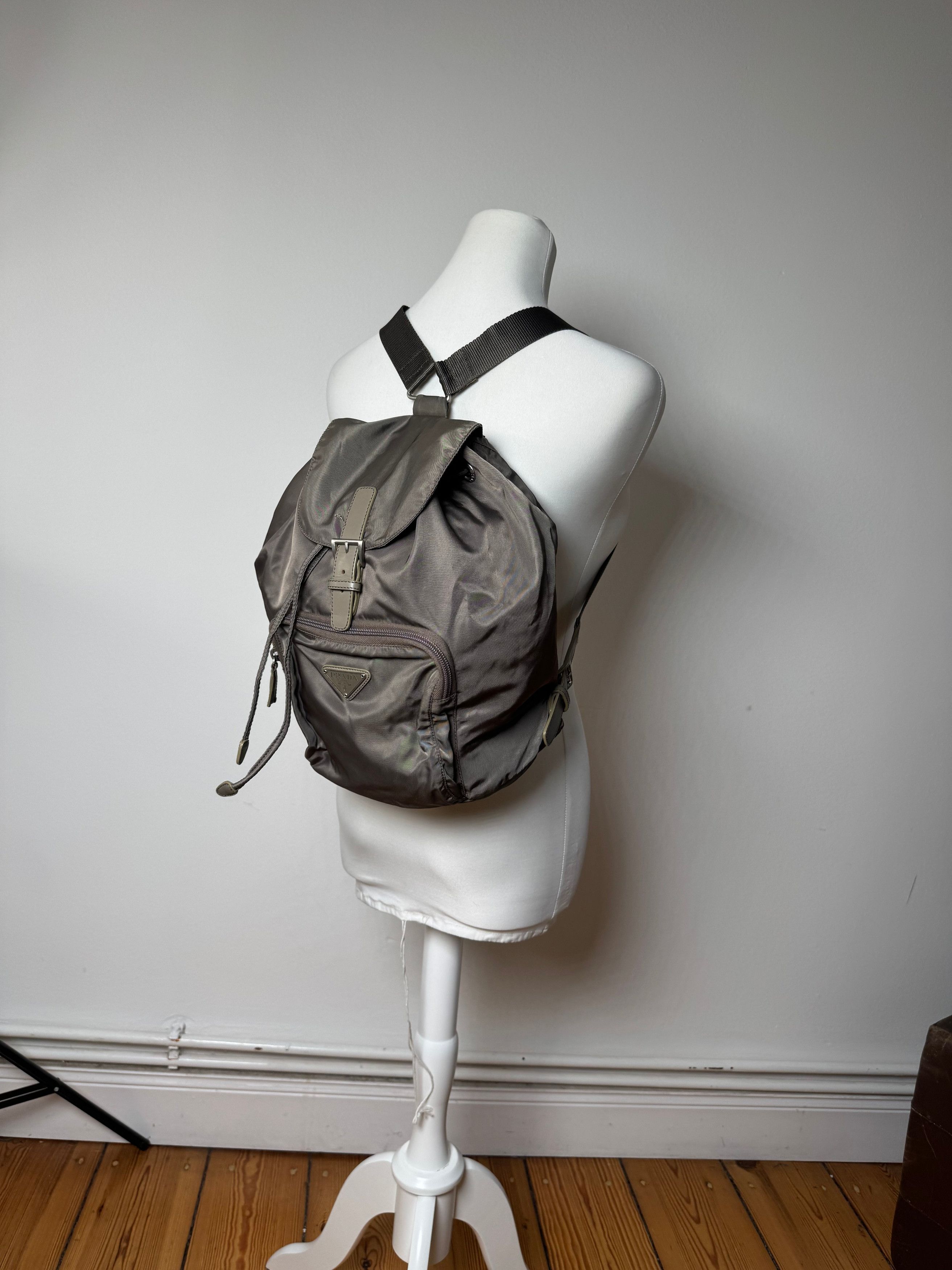 Prada Vintage Polyester Backpack Brown Size ONE SIZE - 15 Thumbnail
