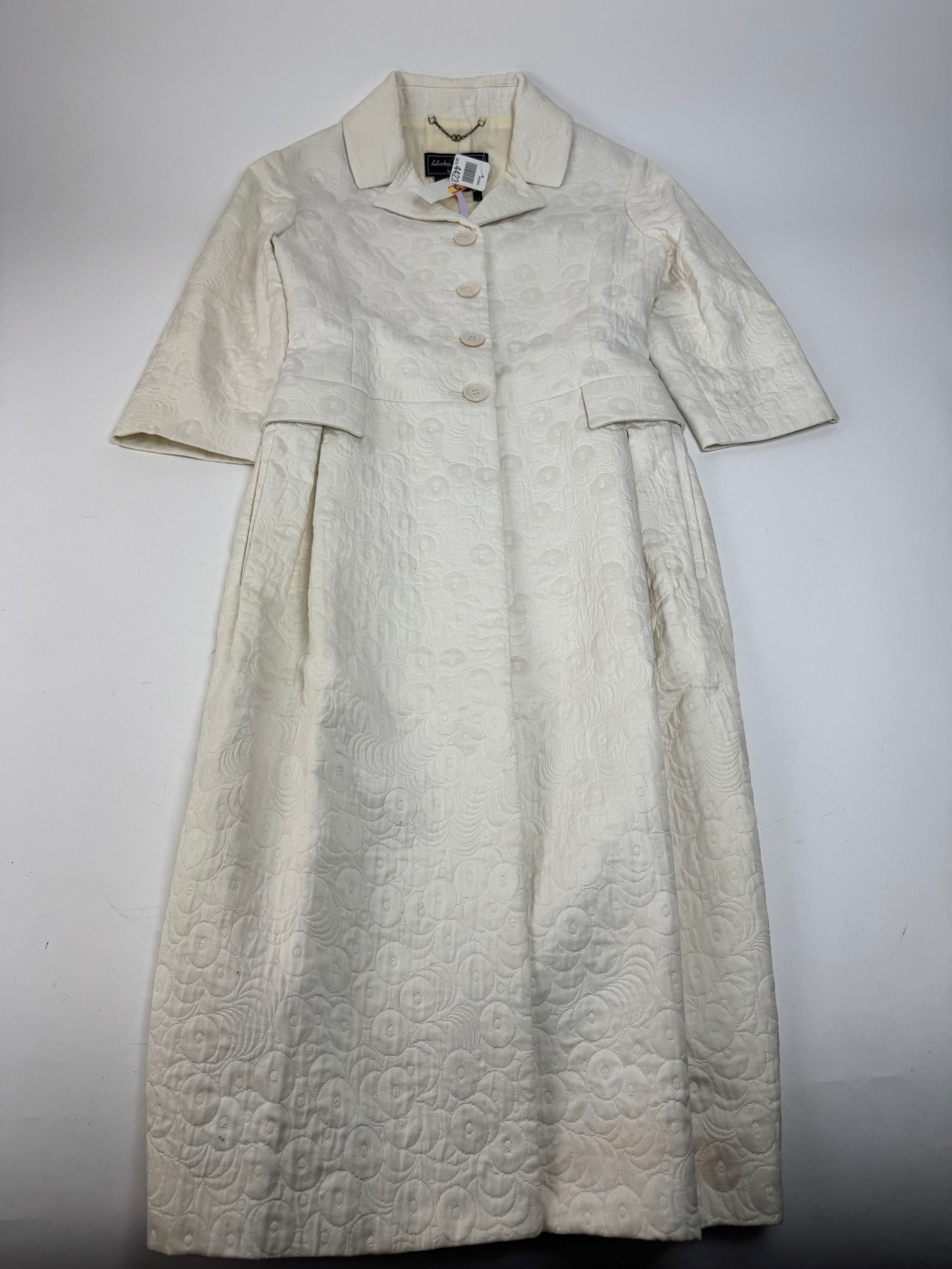 Salvatore Ferragamo Vintage Monogram Dress White M Size M / US 6-8 / IT 42-44 - 4 Thumbnail