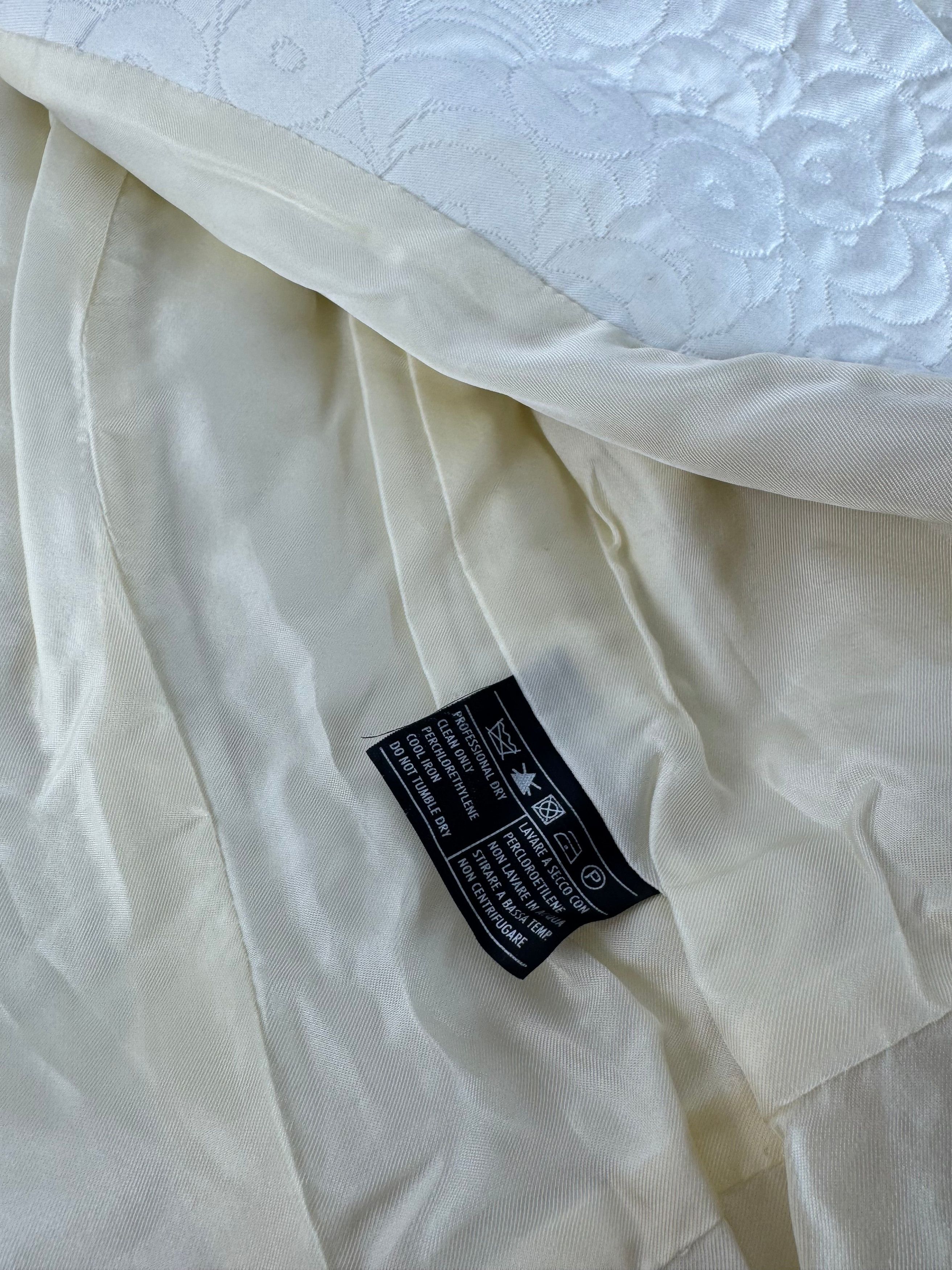 Salvatore Ferragamo Vintage Monogram Dress White M Size M / US 6-8 / IT 42-44 - 12 Thumbnail